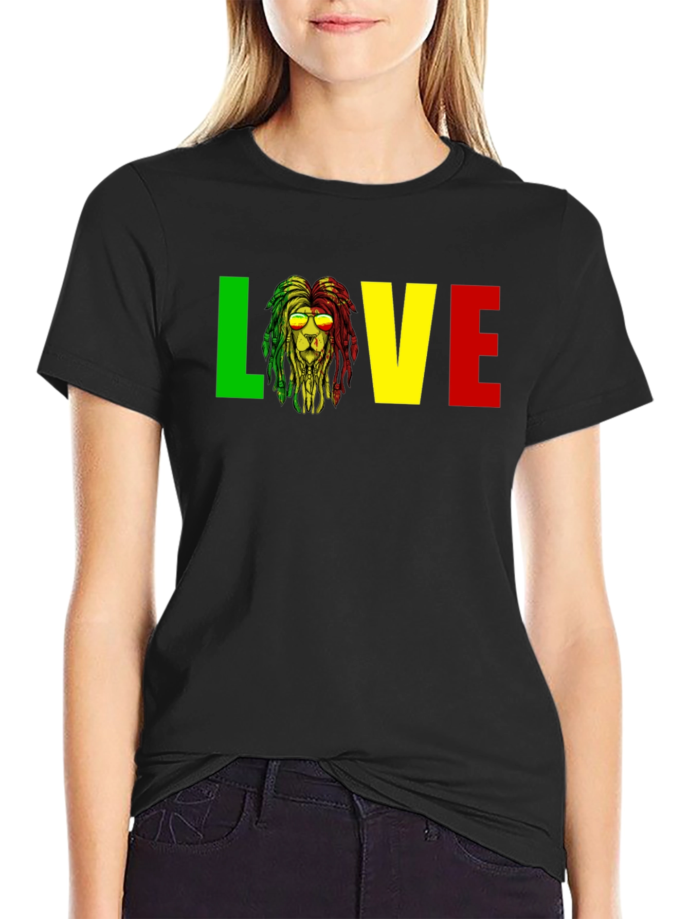Rasta Lion Love T-Shirt Reggae Music Tee