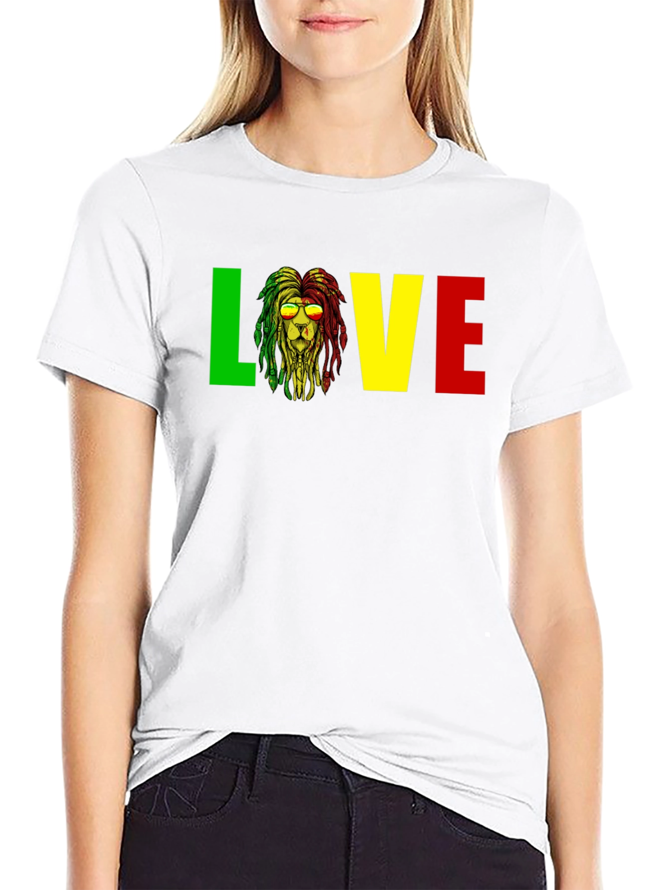Rasta Lion Love T-Shirt Reggae Music Tee