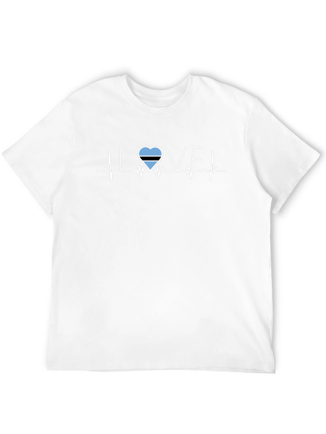 Botswana Love Heartbeat Graphic T-Shirt