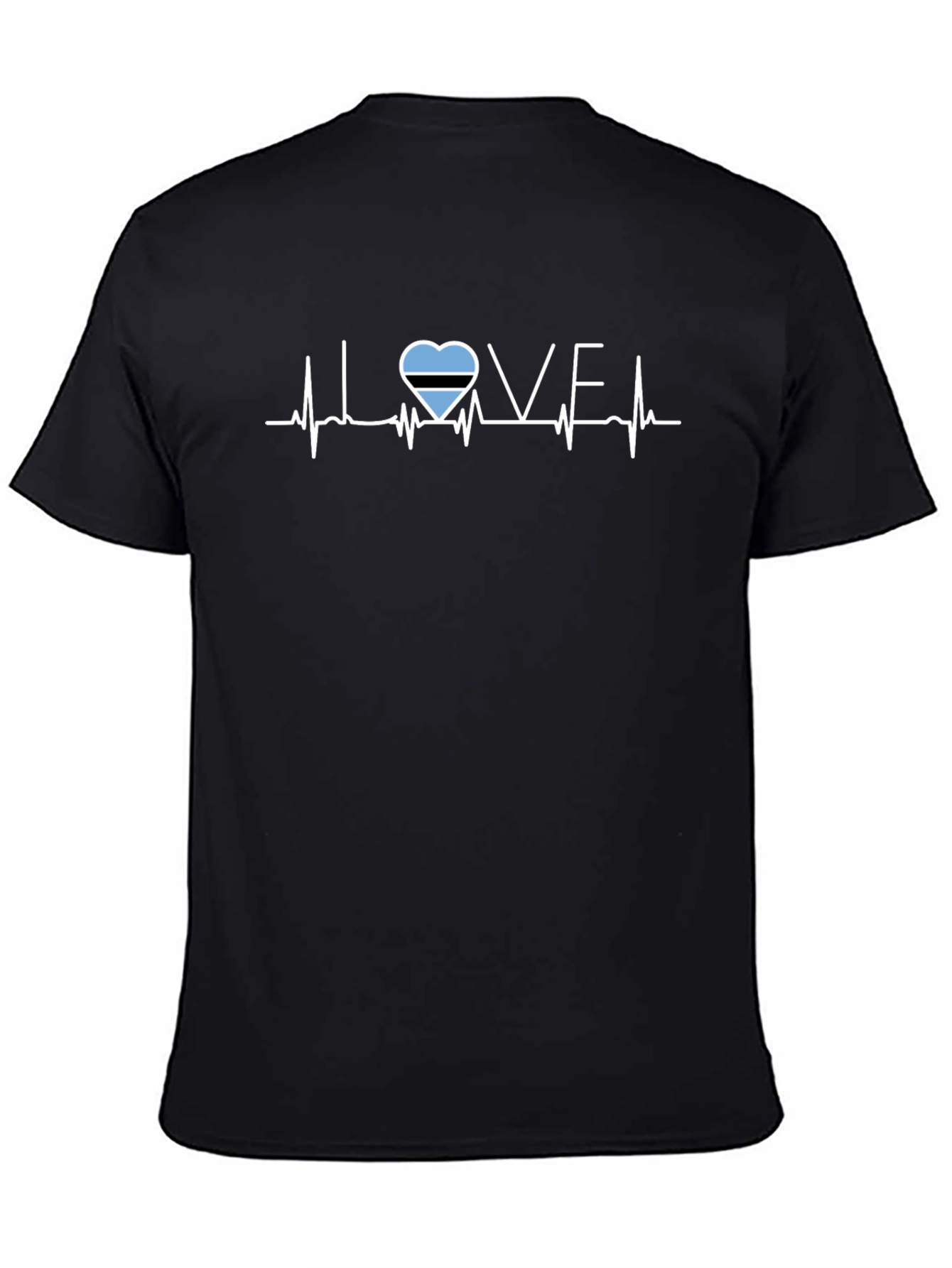 Botswana Love Heartbeat Graphic T-Shirt