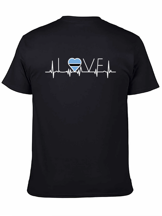 Botswana Love Heartbeat Graphic T-Shirt