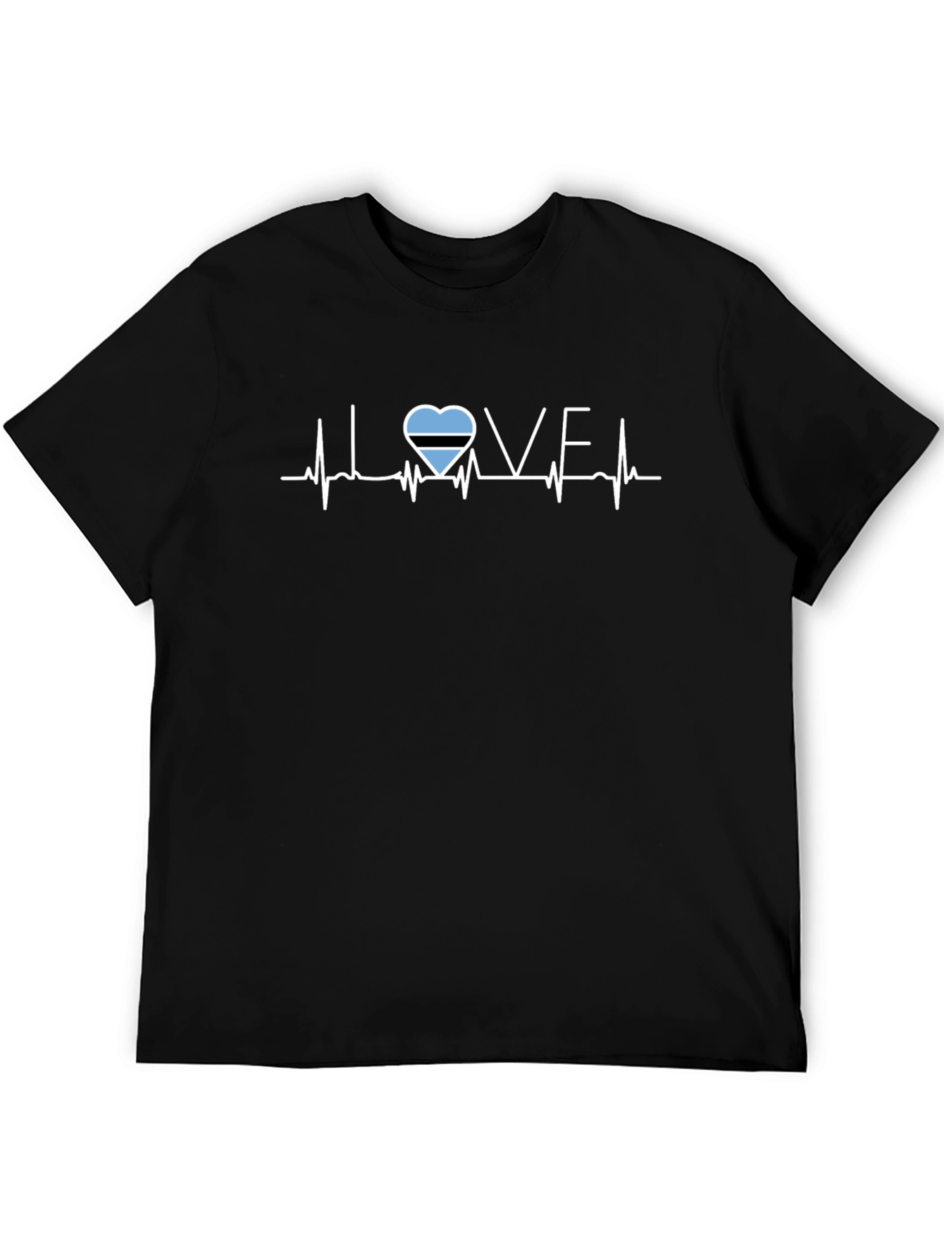 Botswana Love Heartbeat Graphic T-Shirt