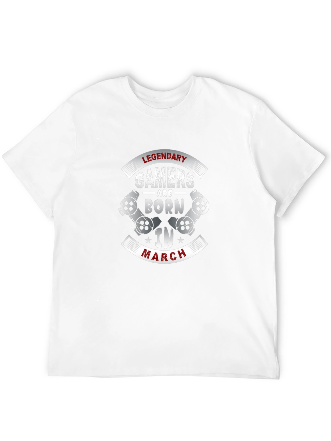 Legendary Gamers Born in March Black Graphic T-Shirt