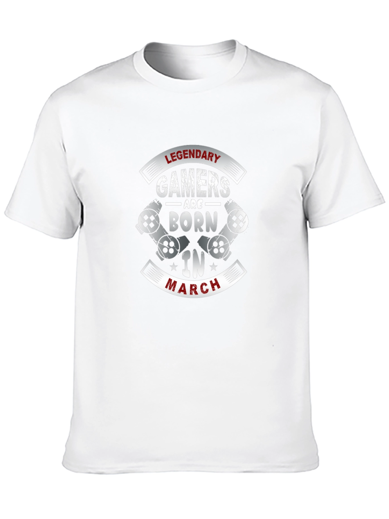Legendary Gamers Born in March Black Graphic T-Shirt