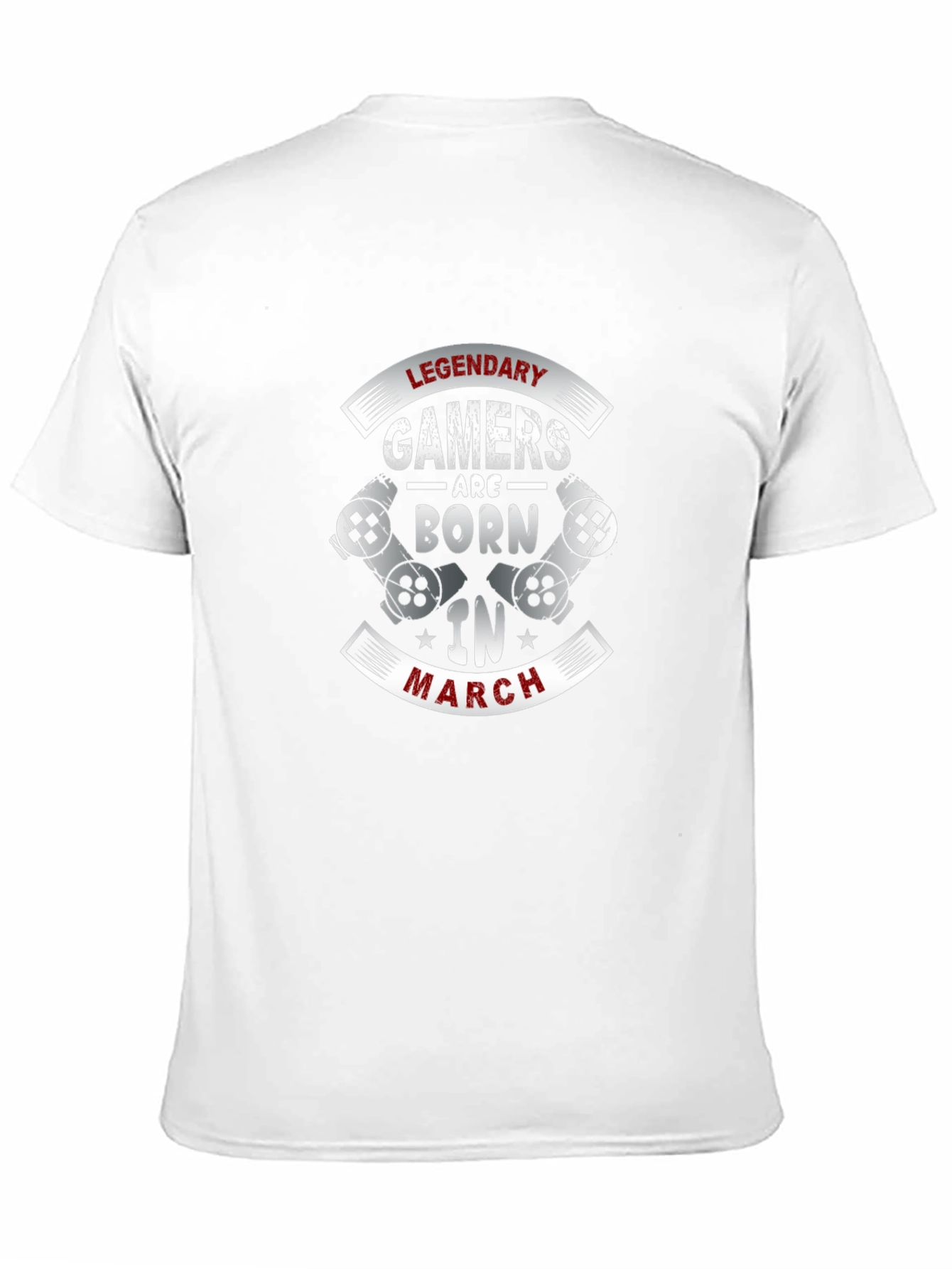 Legendary Gamers Born in March Black Graphic T-Shirt