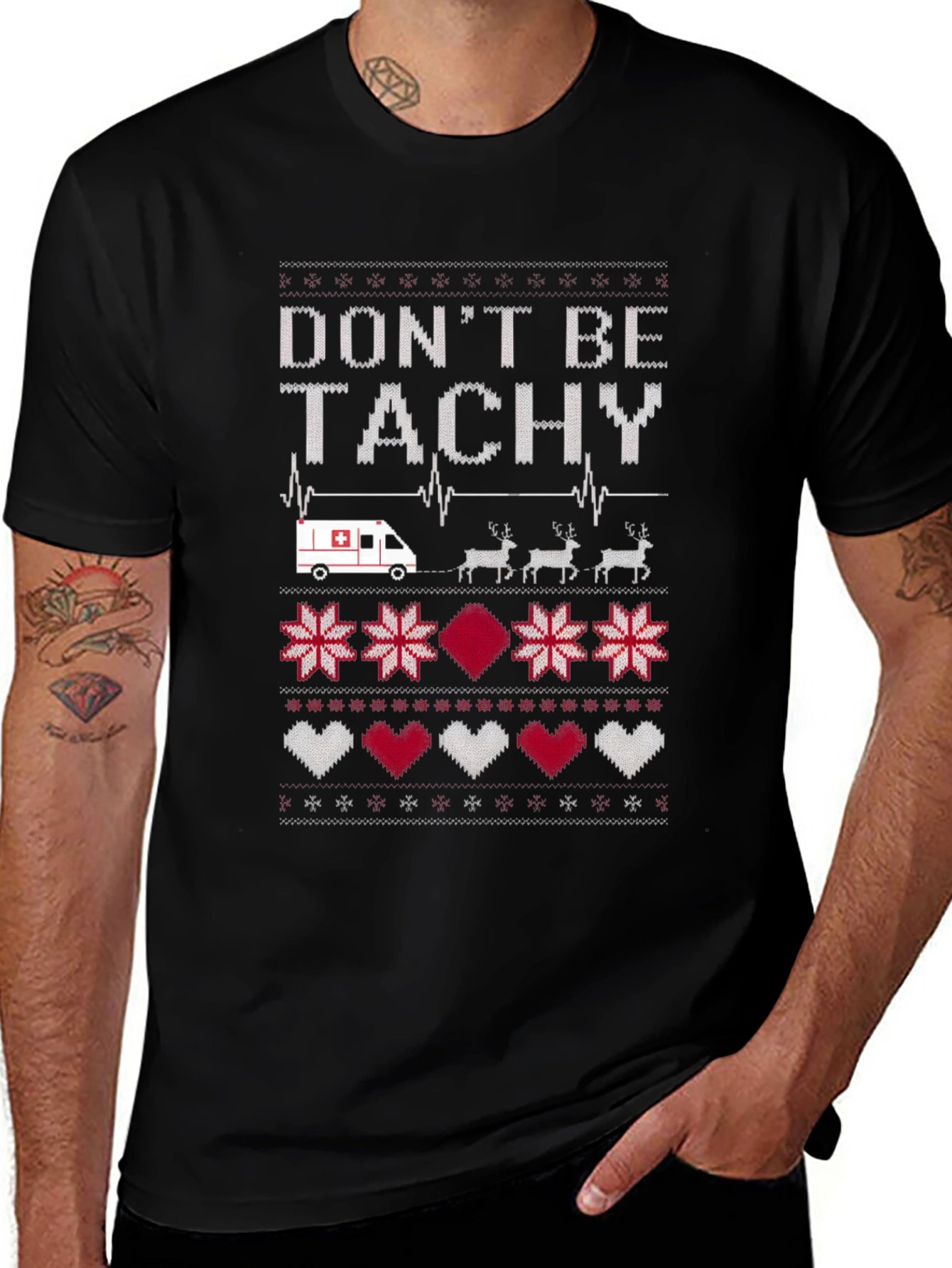 Dont Be Tachy Ugly Christmas Sweater T-Shirt