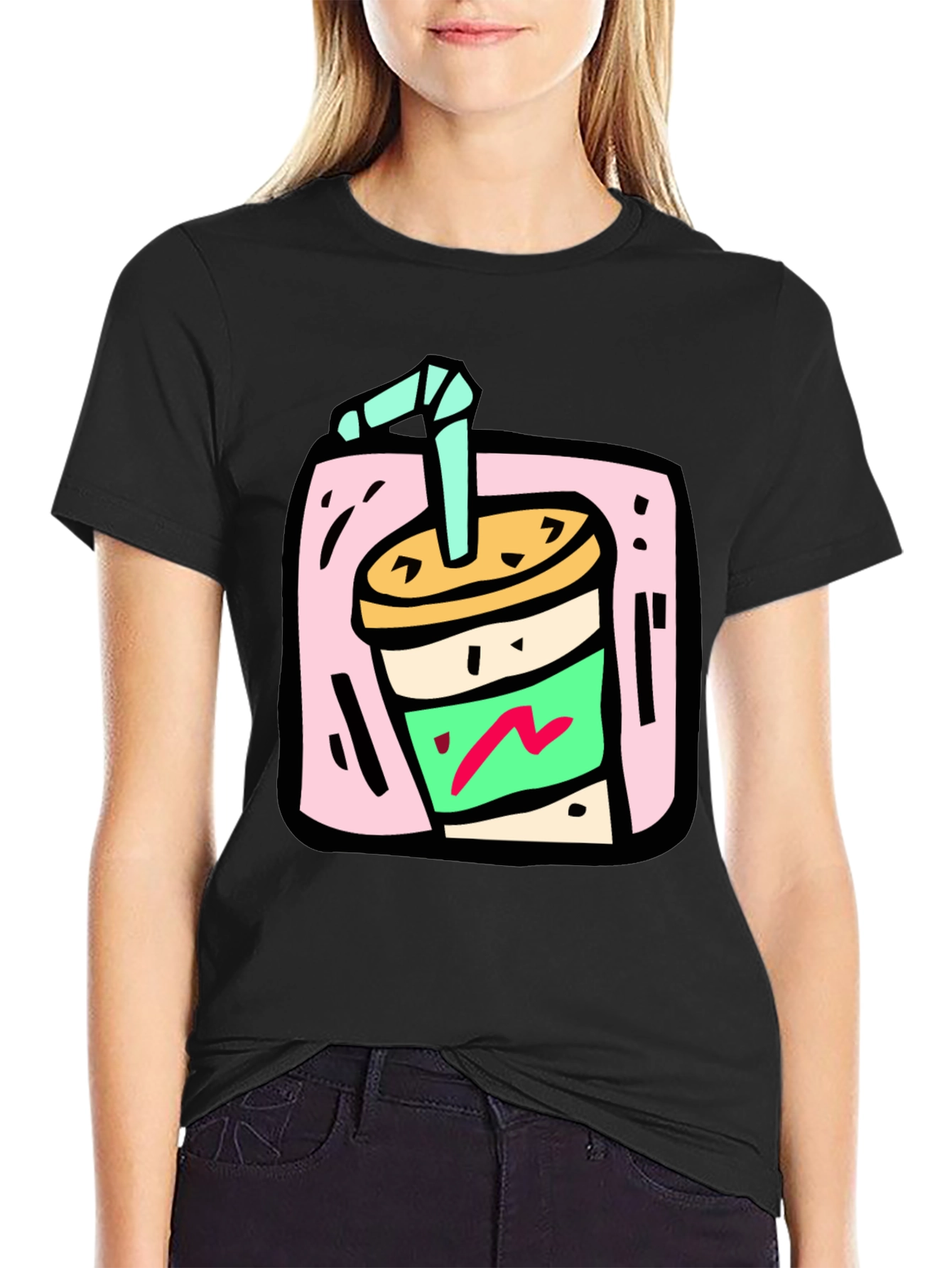 Retro Soda Graphic Tee - Black