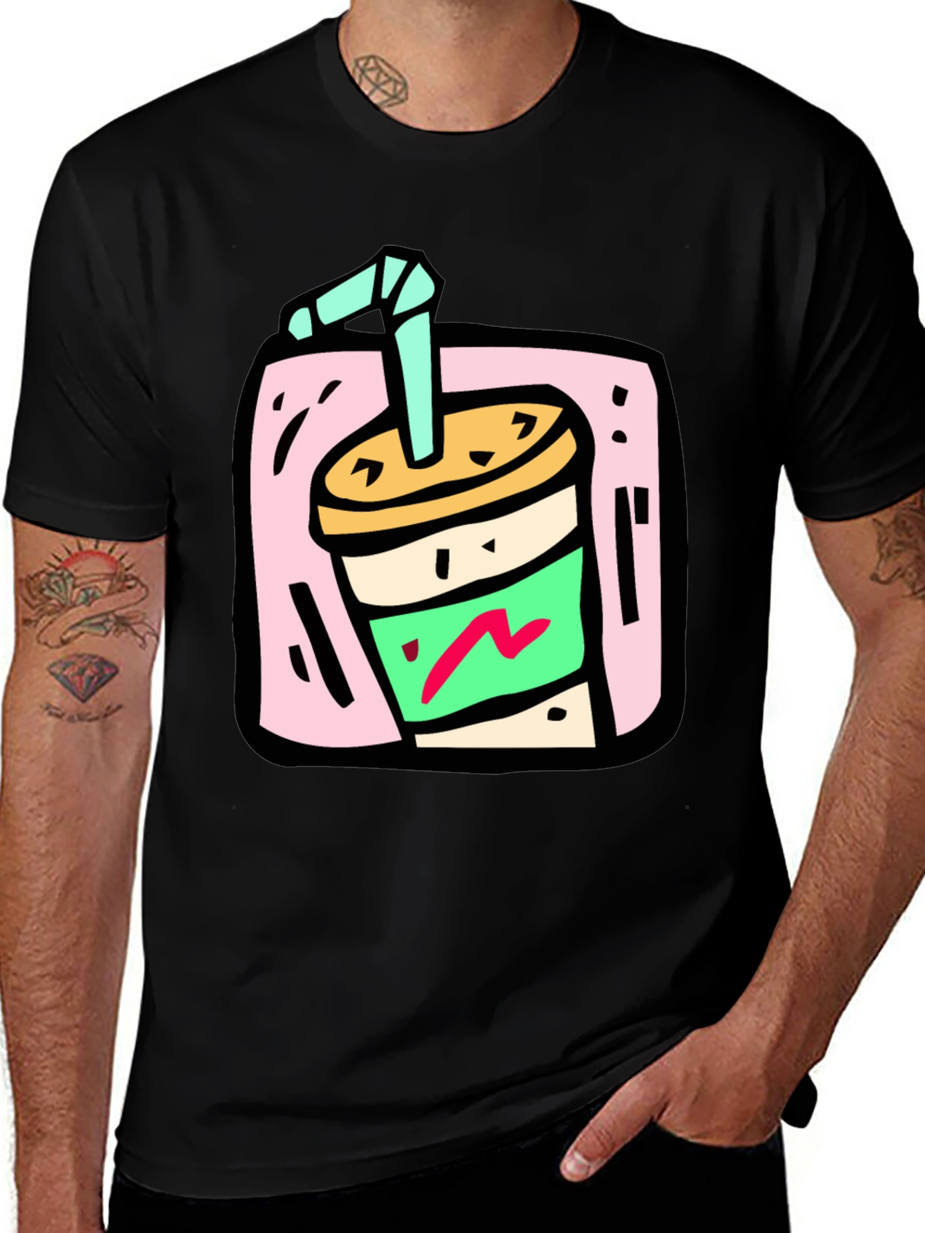 Retro Soda Graphic Tee - Black