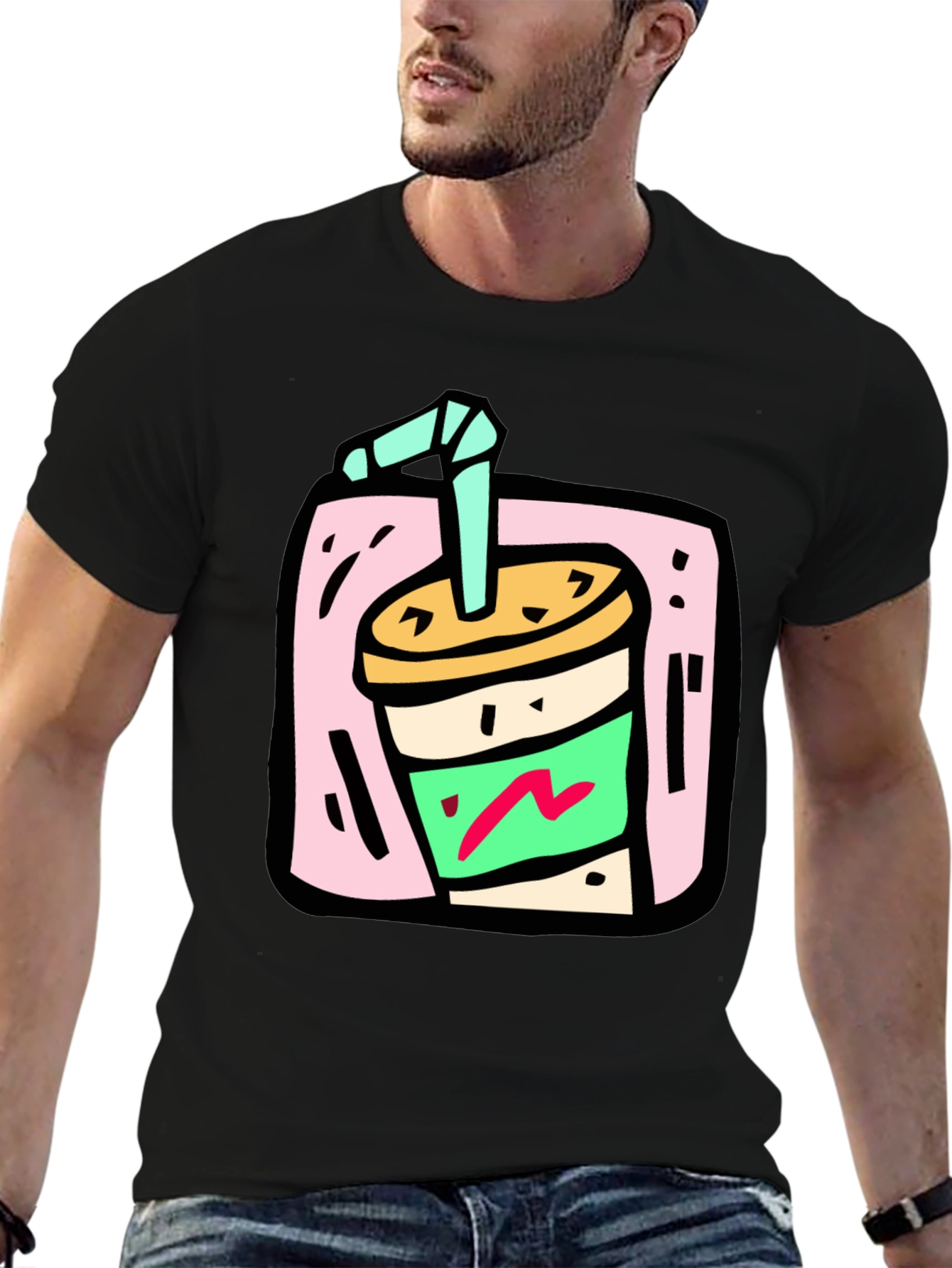 Retro Soda Graphic Tee - Black
