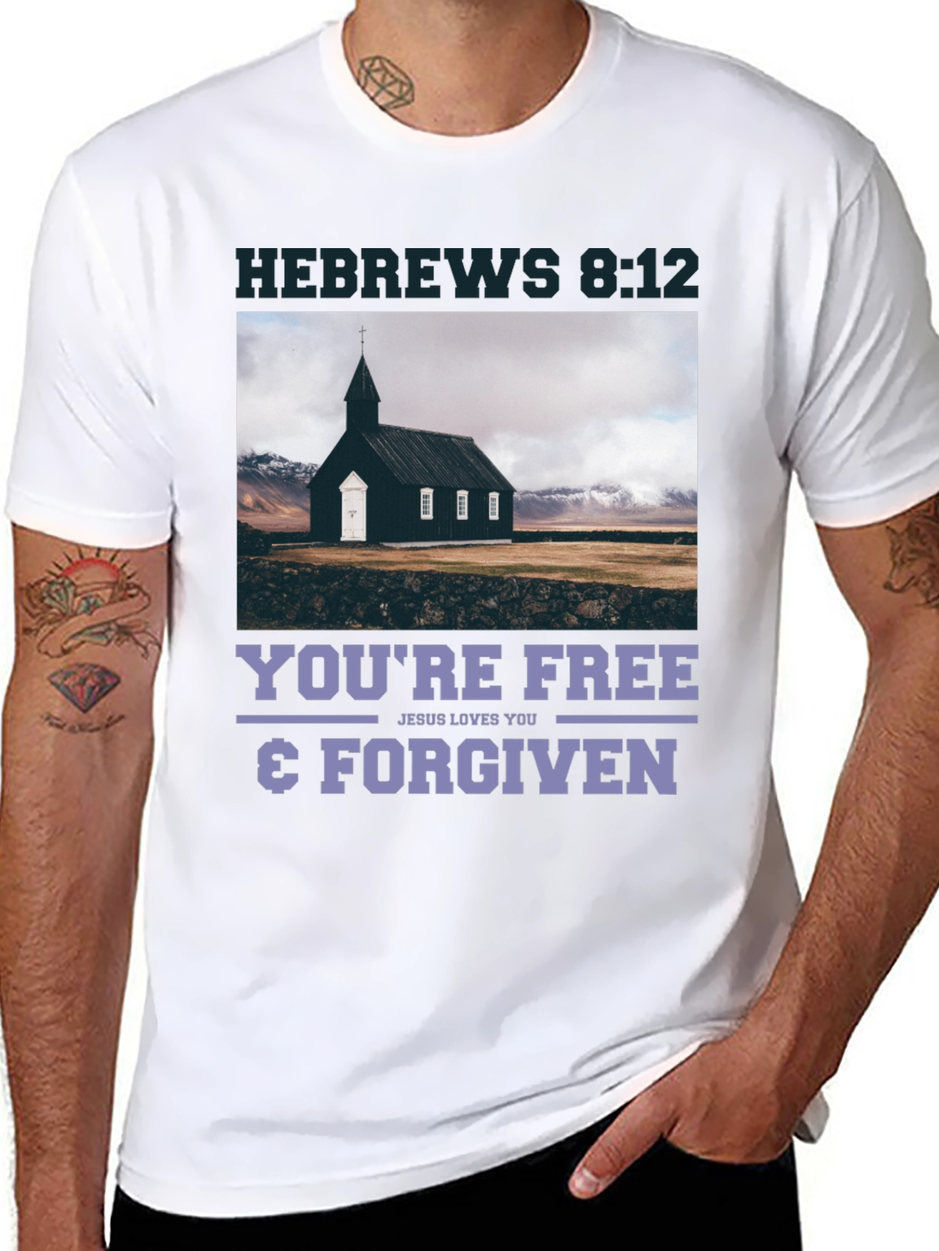 Hebrews 8:12 Free & Forgiven T-Shirt