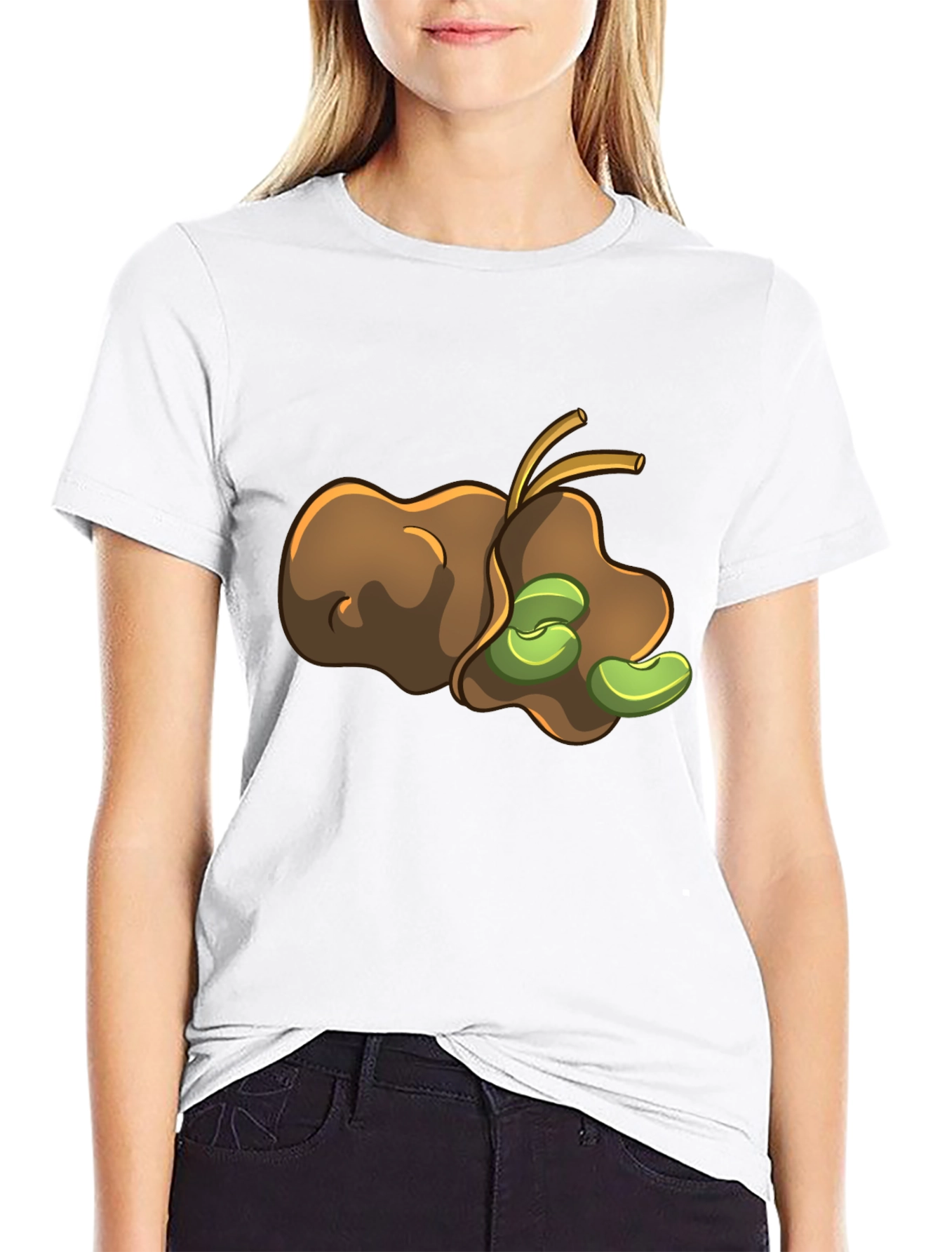 Bean Pod Graphic Tee - Unique Cartoon Design