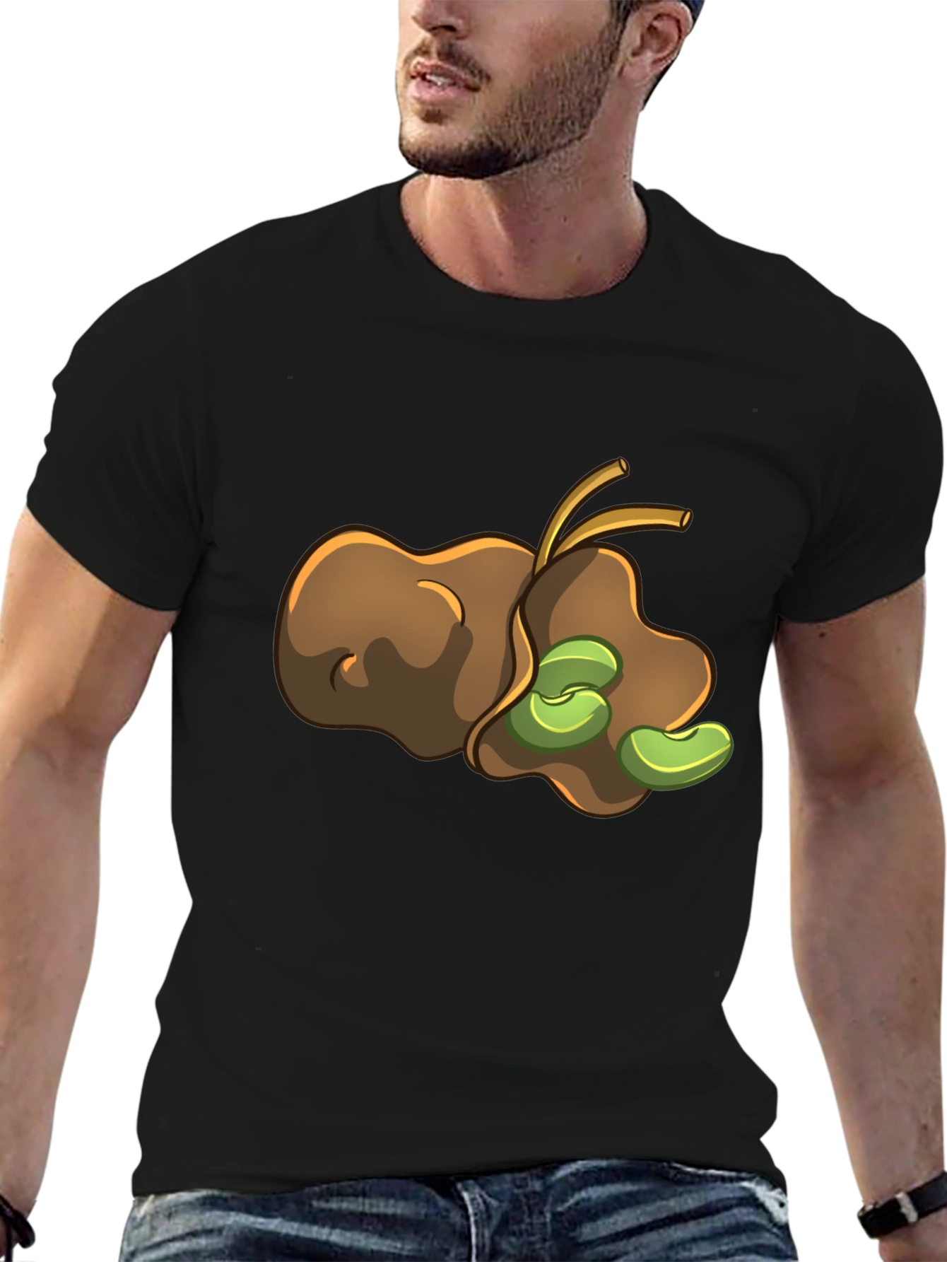 Bean Pod Graphic Tee - Unique Cartoon Design