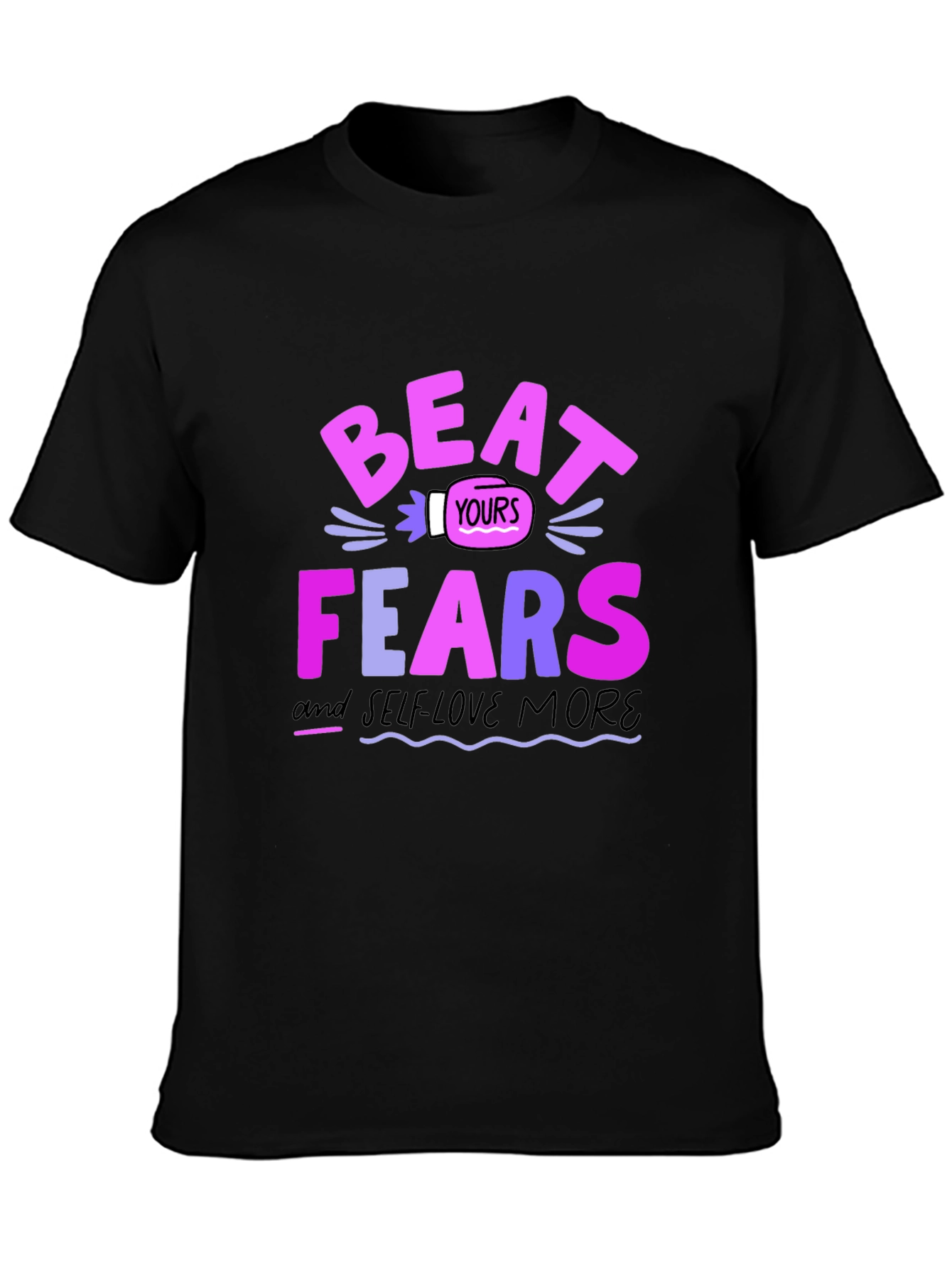 Beat Your Fears Black Graphic Tee
