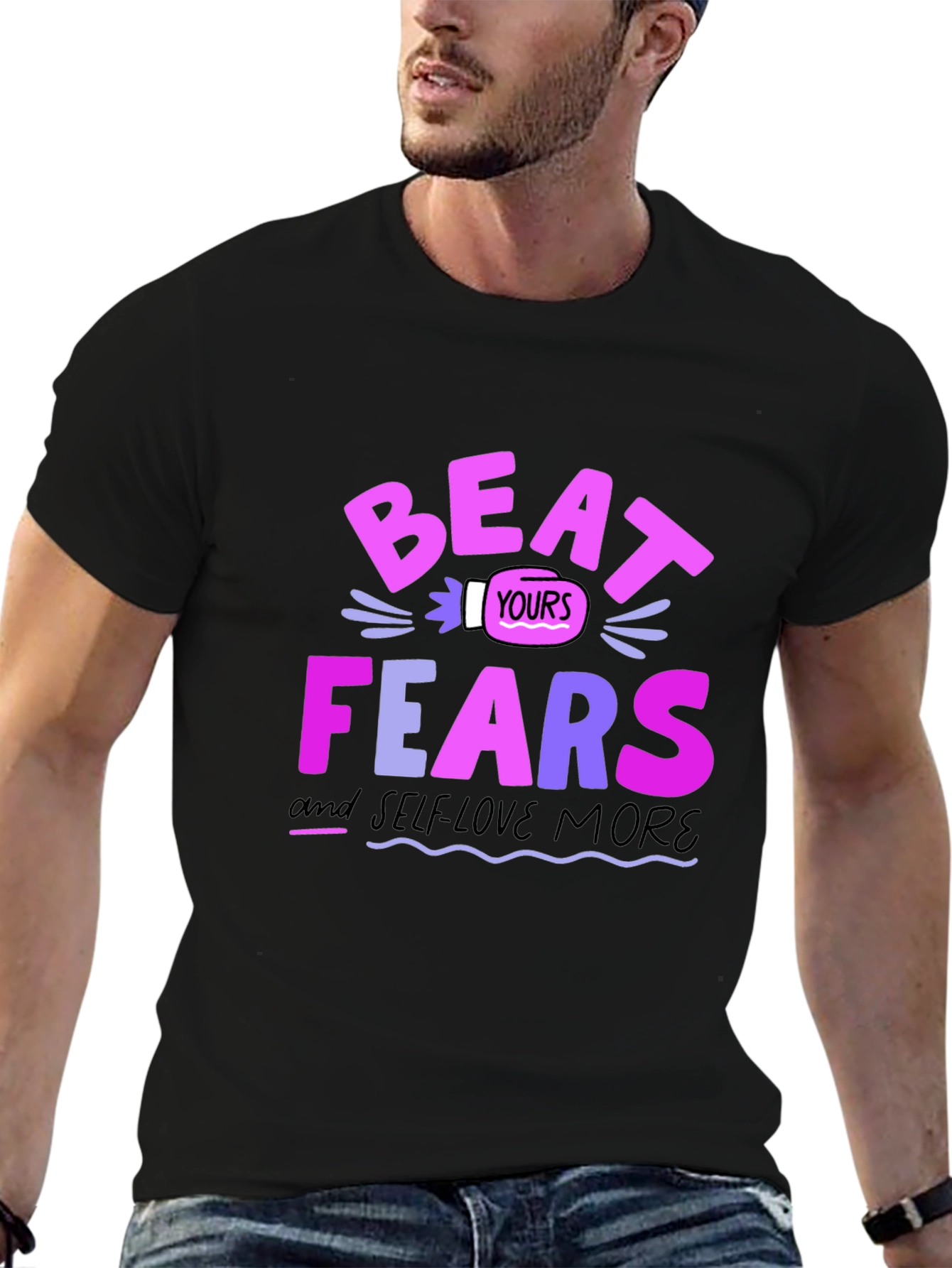 Beat Your Fears Black Graphic Tee