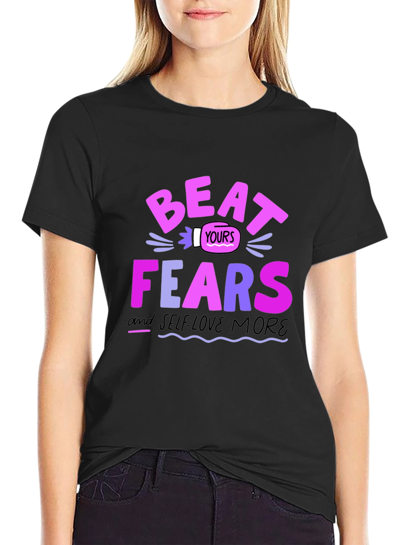 Beat Your Fears Black Graphic Tee