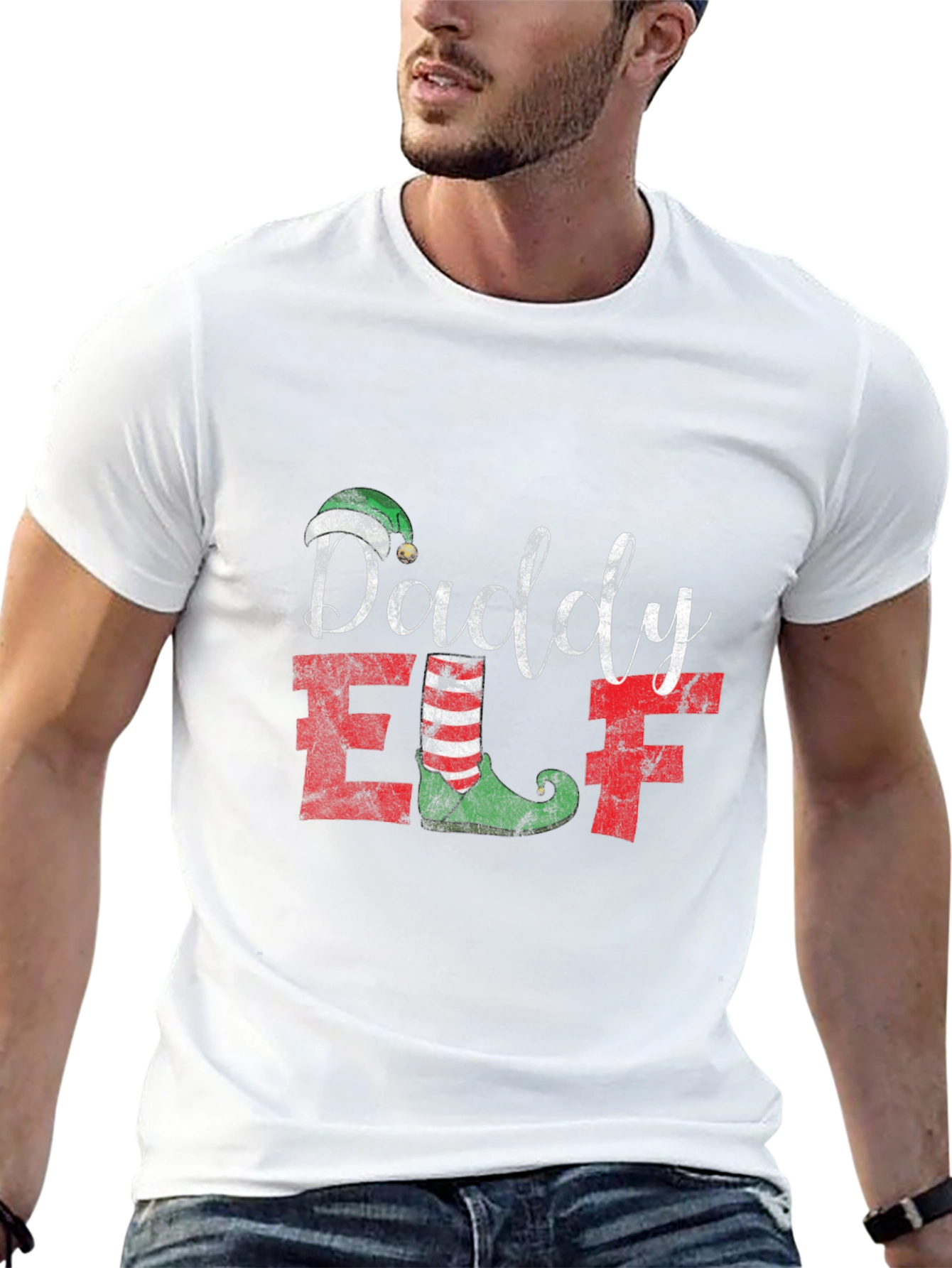 Daddy Elf T-Shirt - Holiday Festive Tee