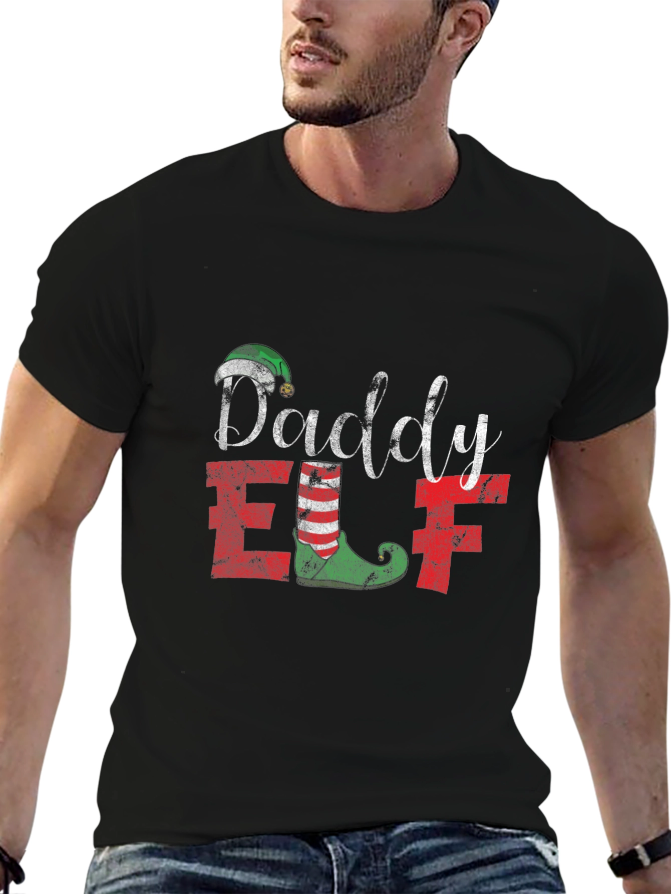 Daddy Elf T-Shirt - Holiday Festive Tee