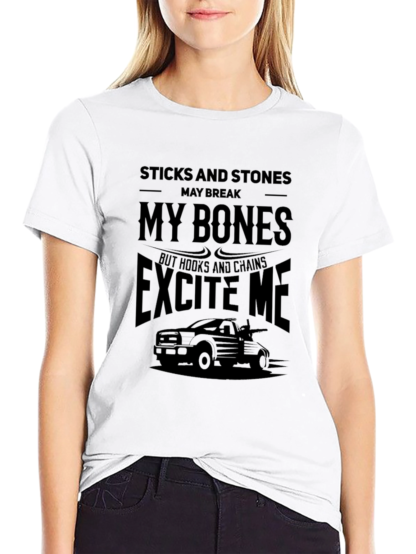 Sticks and Stones Tow Truck T-Shirt
