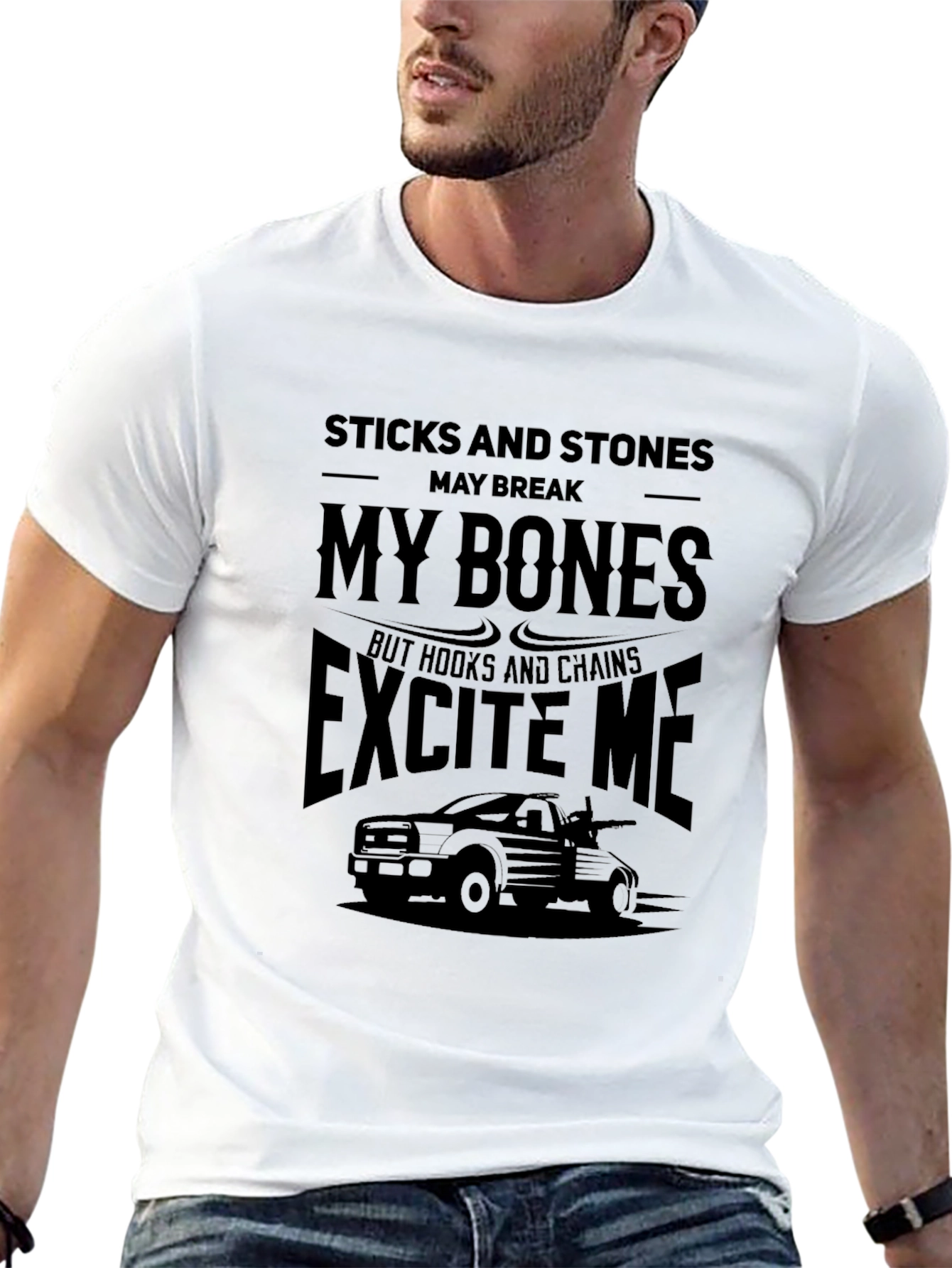 Sticks and Stones Tow Truck T-Shirt