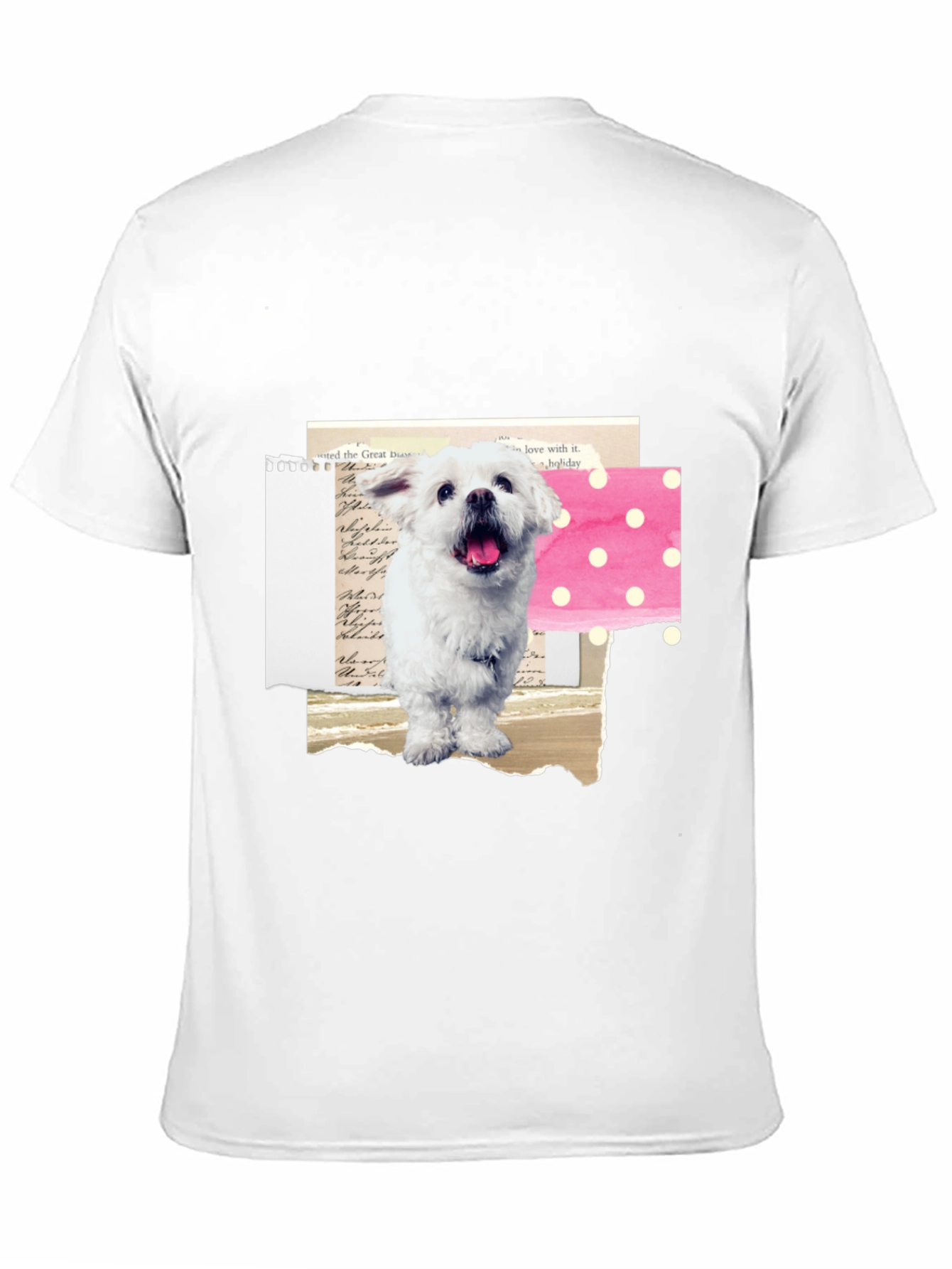 Cute Dog Collage Graphic Tee - Black Cotton T-Shirt