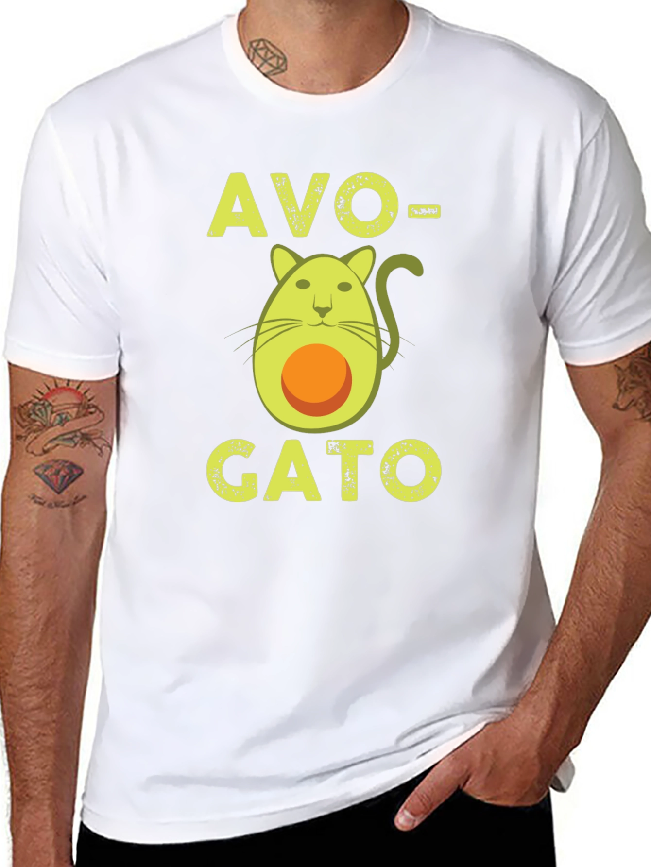 Avo-Gato T-Shirt - Avocado Cat Funny Graphic Tee