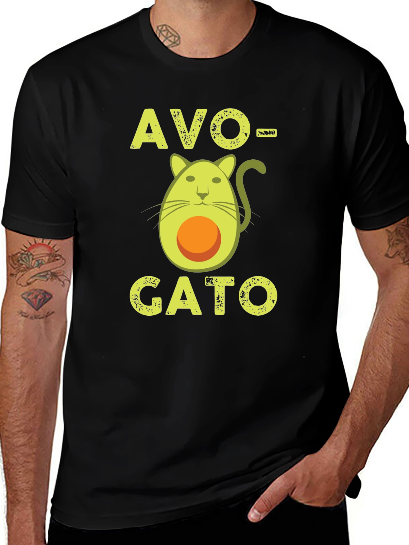 Avo-Gato T-Shirt - Avocado Cat Funny Graphic Tee