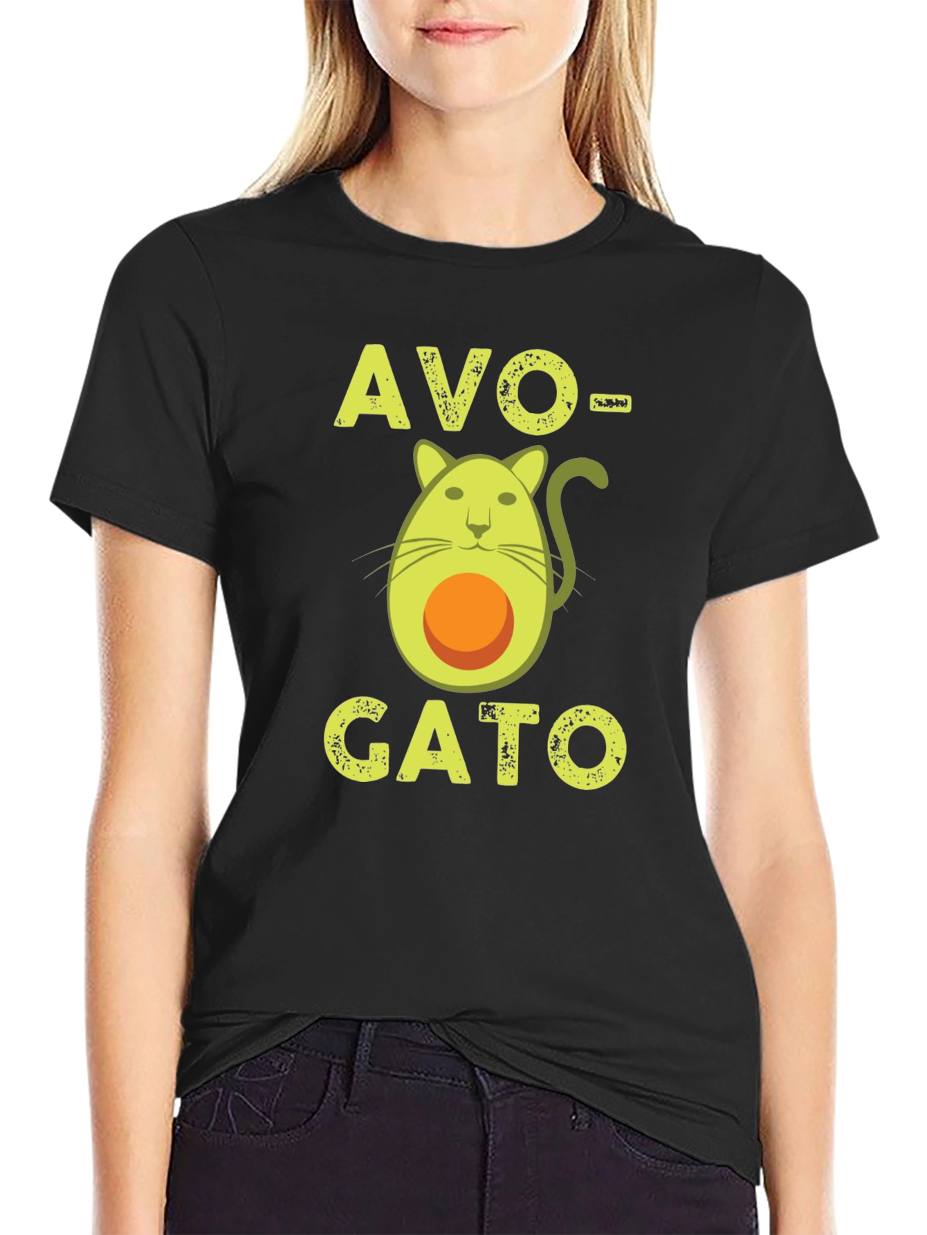 Avo-Gato T-Shirt - Avocado Cat Funny Graphic Tee