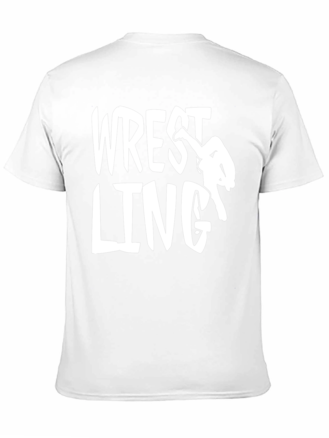 Wrestling Graphic Print Black T-Shirt