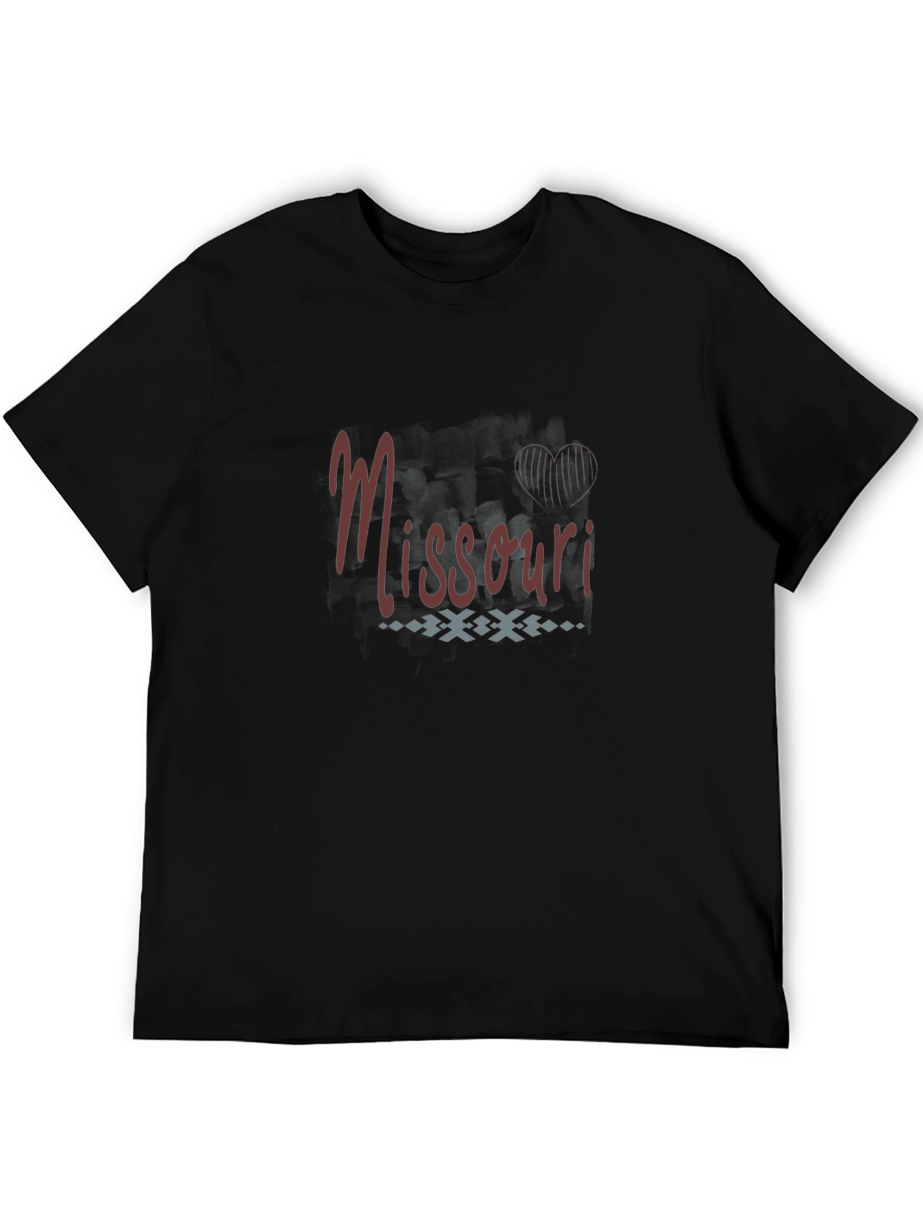 Missouri Graphic T-Shirt | Black Crew Neck Tee