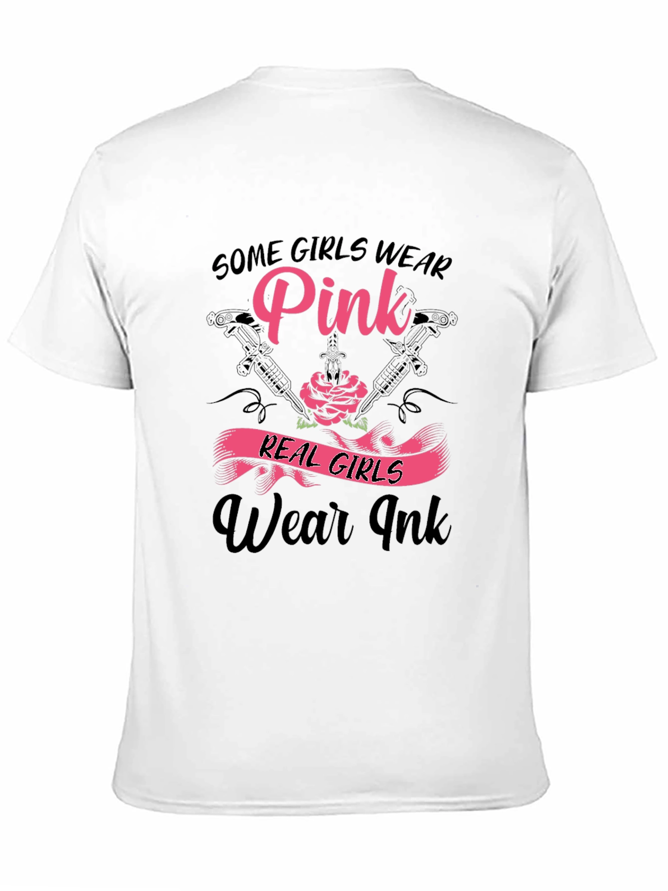 Real Girls Wear Ink T-Shirt - Pink & Black