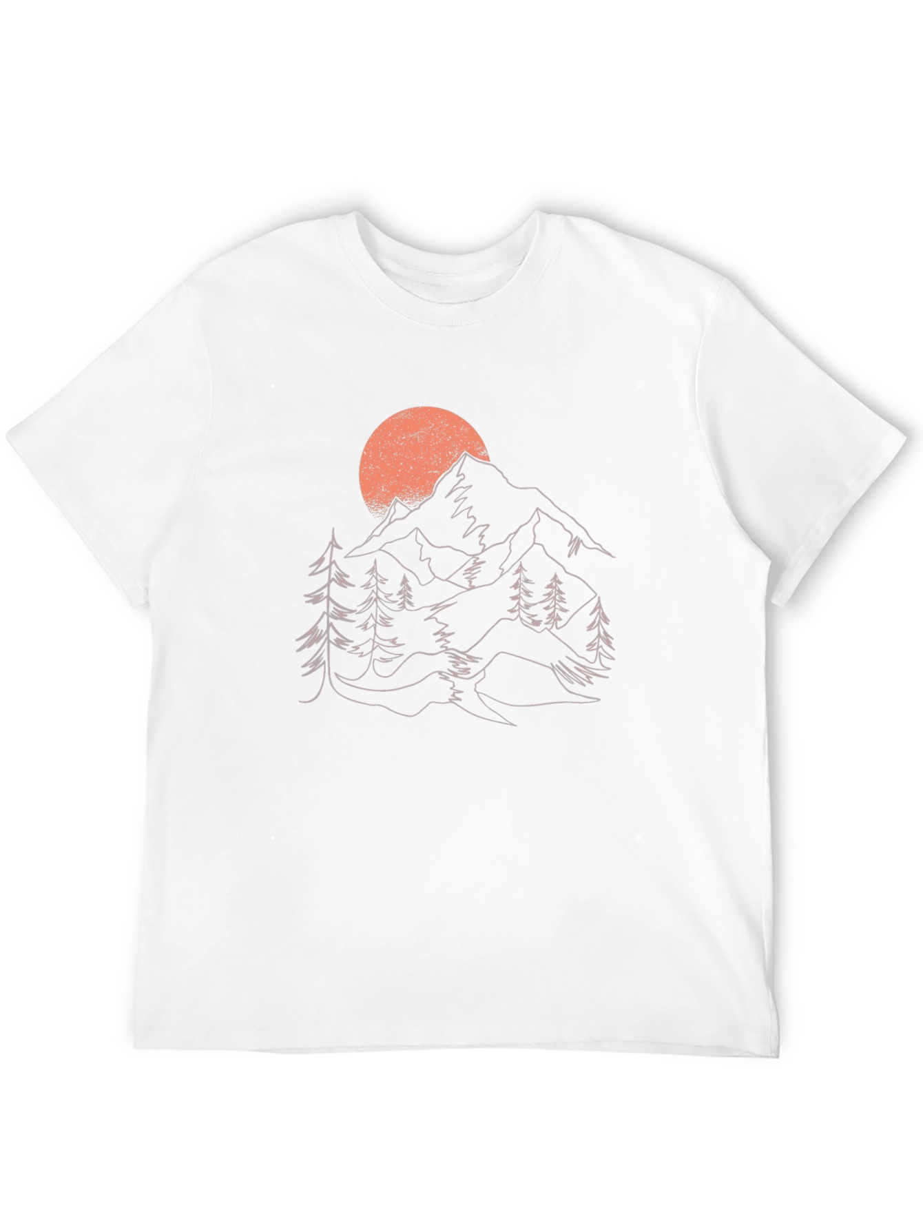 Mountain Sunset Graphic Tee - Nature Inspired Black T-Shirt