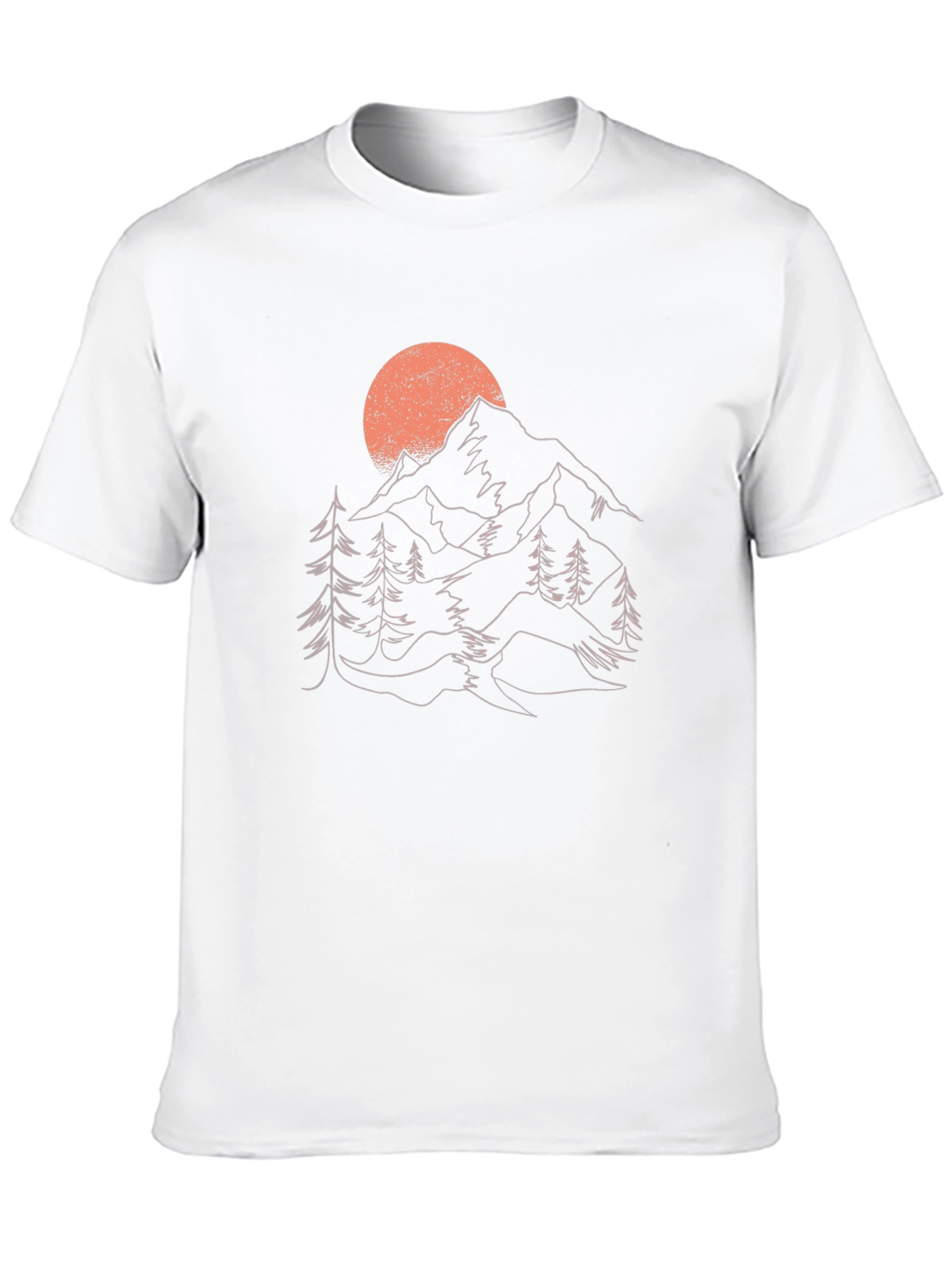 Mountain Sunset Graphic Tee - Nature Inspired Black T-Shirt