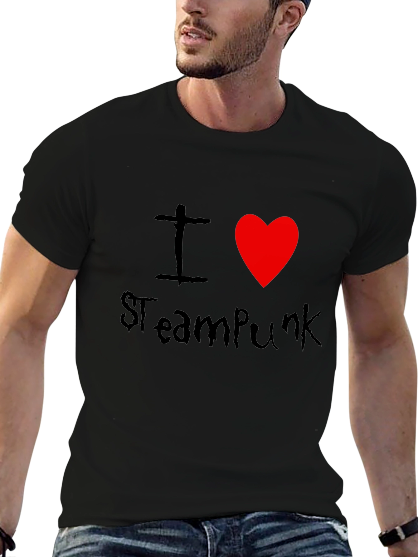 I Heart Steampunk Black T-Shirt