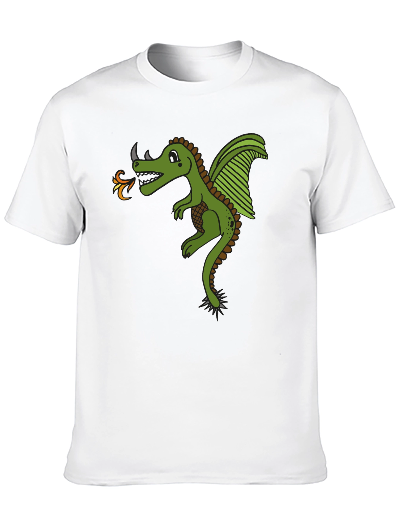 Dragon Graphic Black Tee - Fire Breathing Design