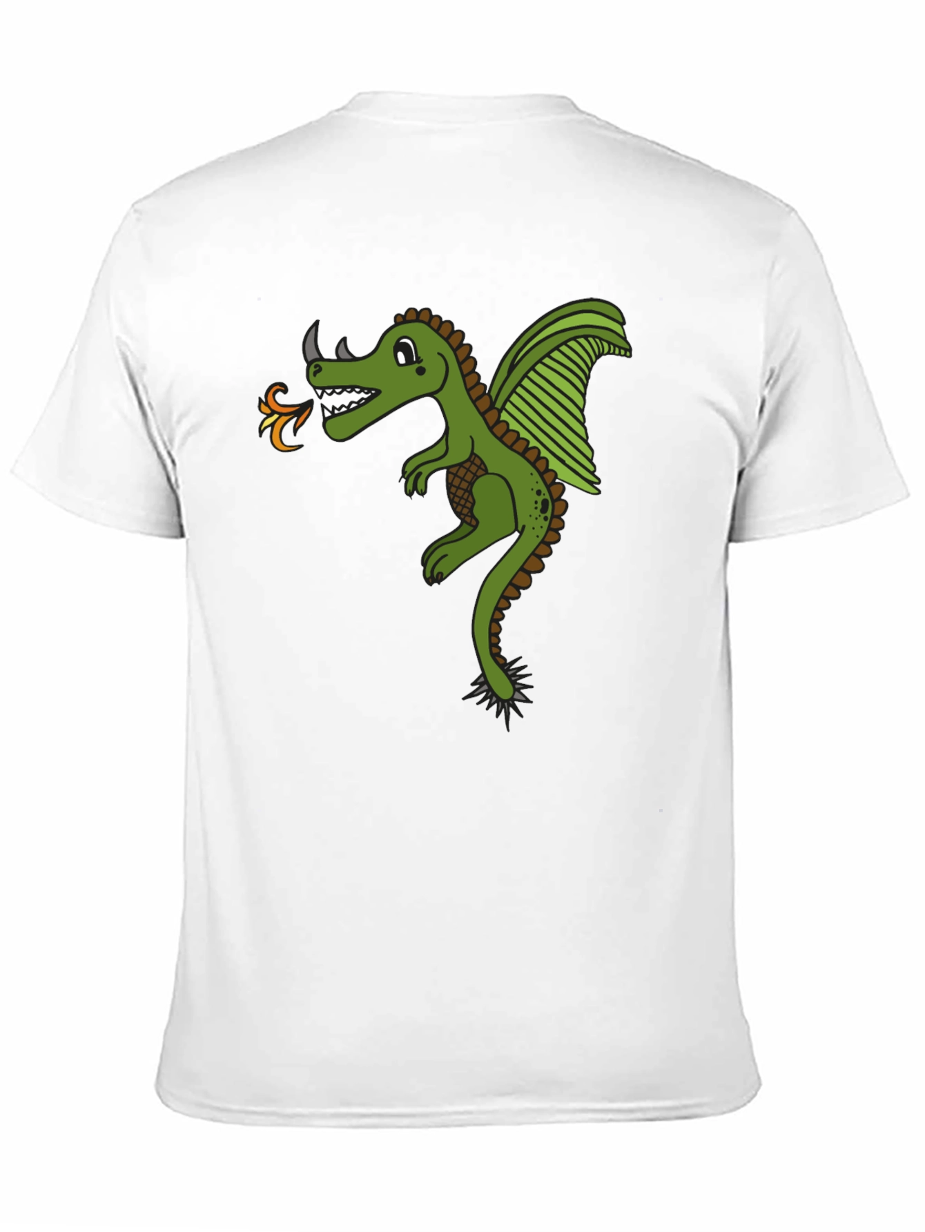 Dragon Graphic Black Tee - Fire Breathing Design
