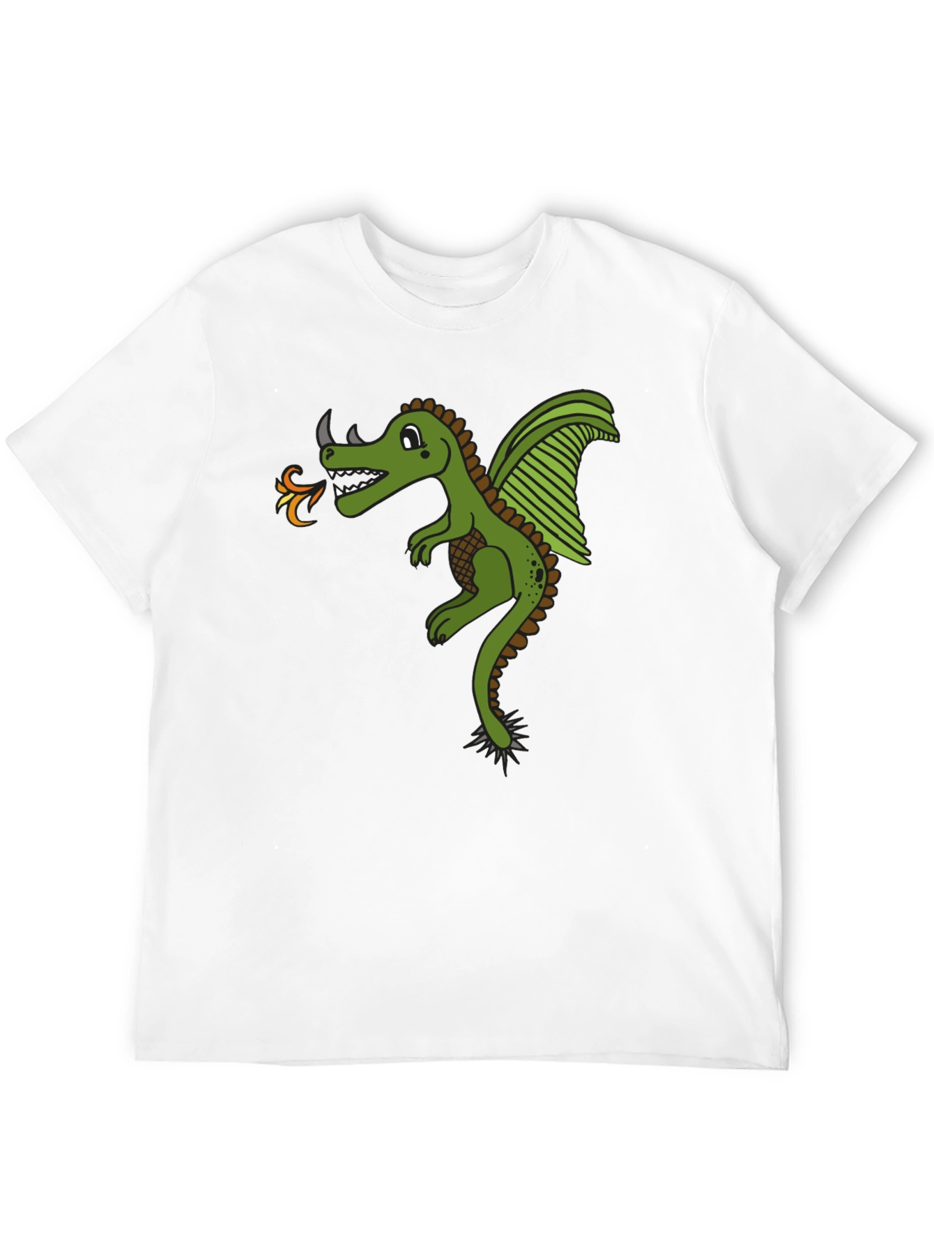 Dragon Graphic Black Tee - Fire Breathing Design