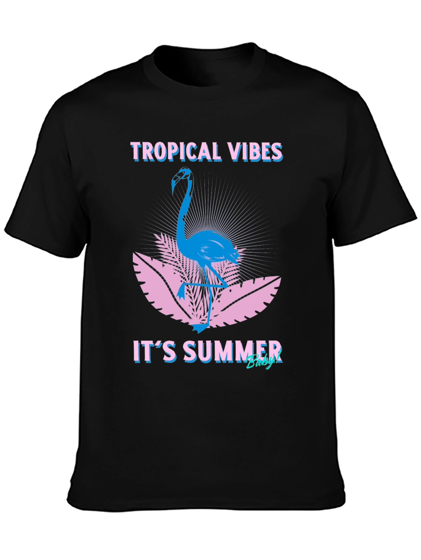 Tropical Vibes Flamingo Graphic Tee