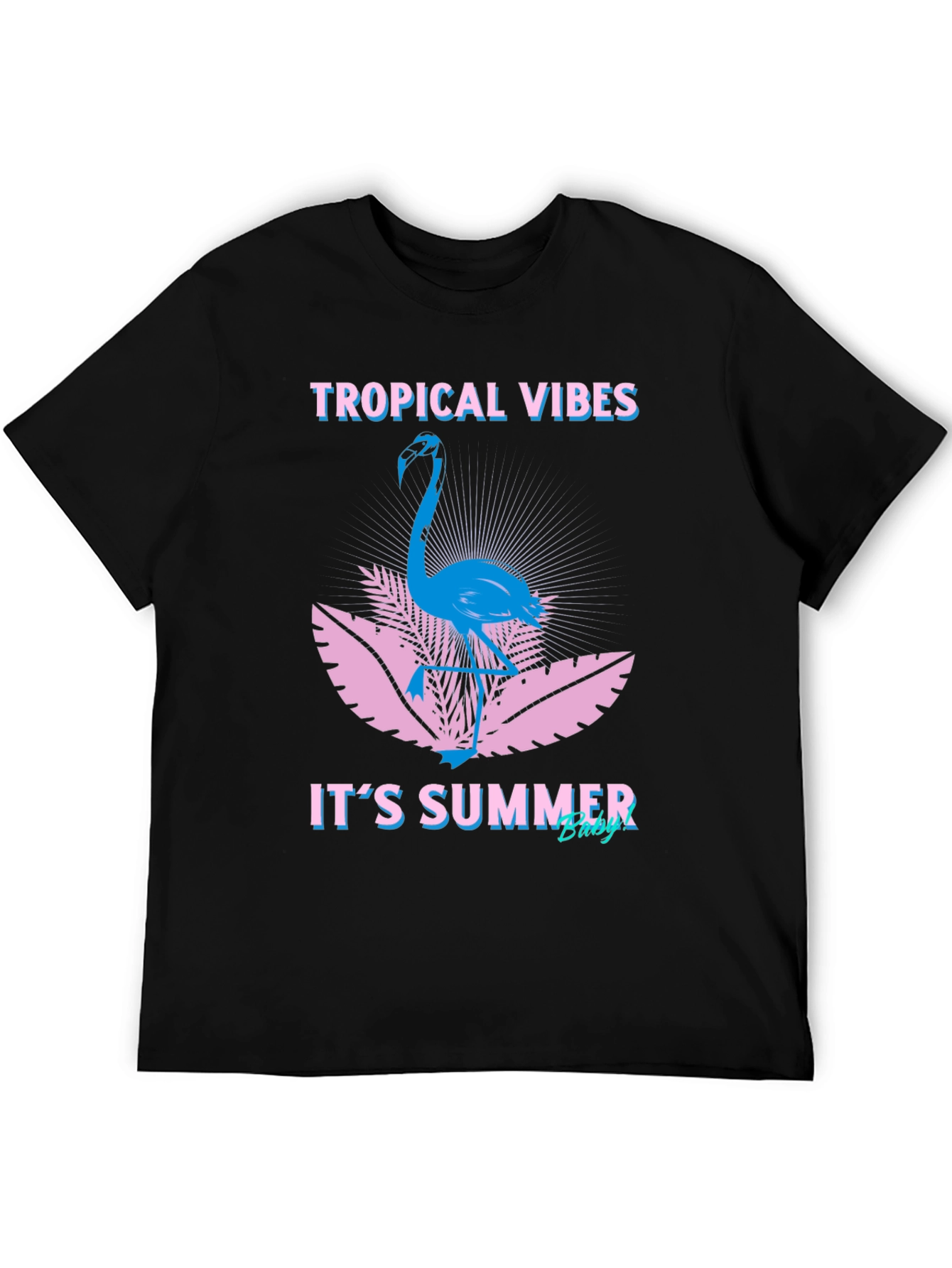 Tropical Vibes Flamingo Graphic Tee