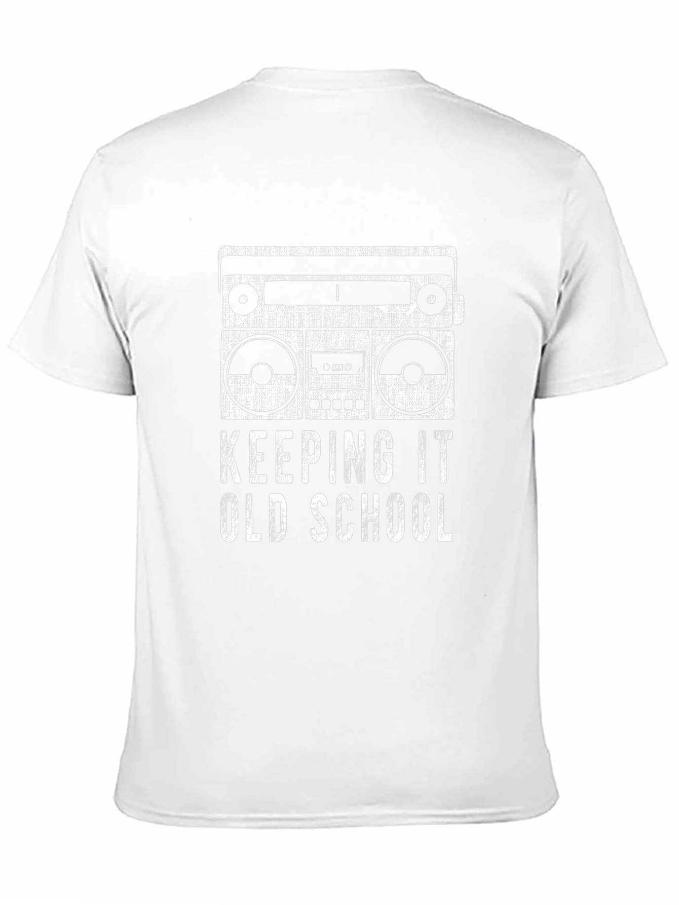 Retro Boombox Keeping It Old School Black T-Shirt