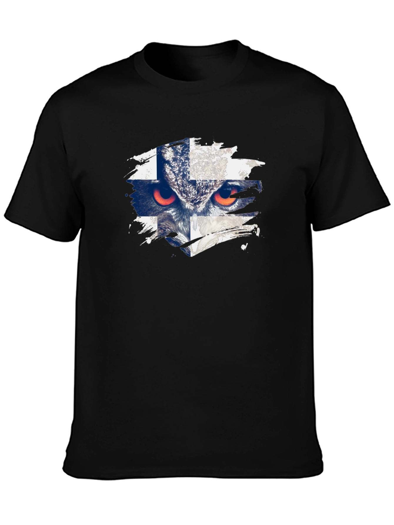 Finland Flag Owl Graphic T-Shirt