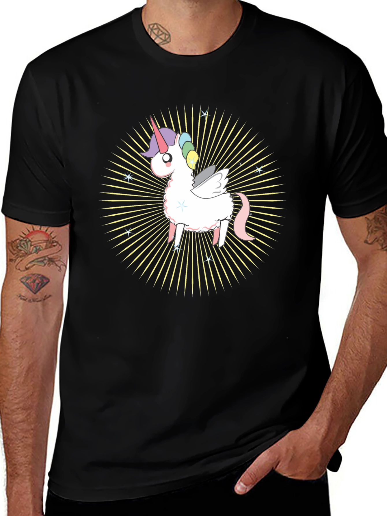 Unicorn Graphic T-Shirt - Black