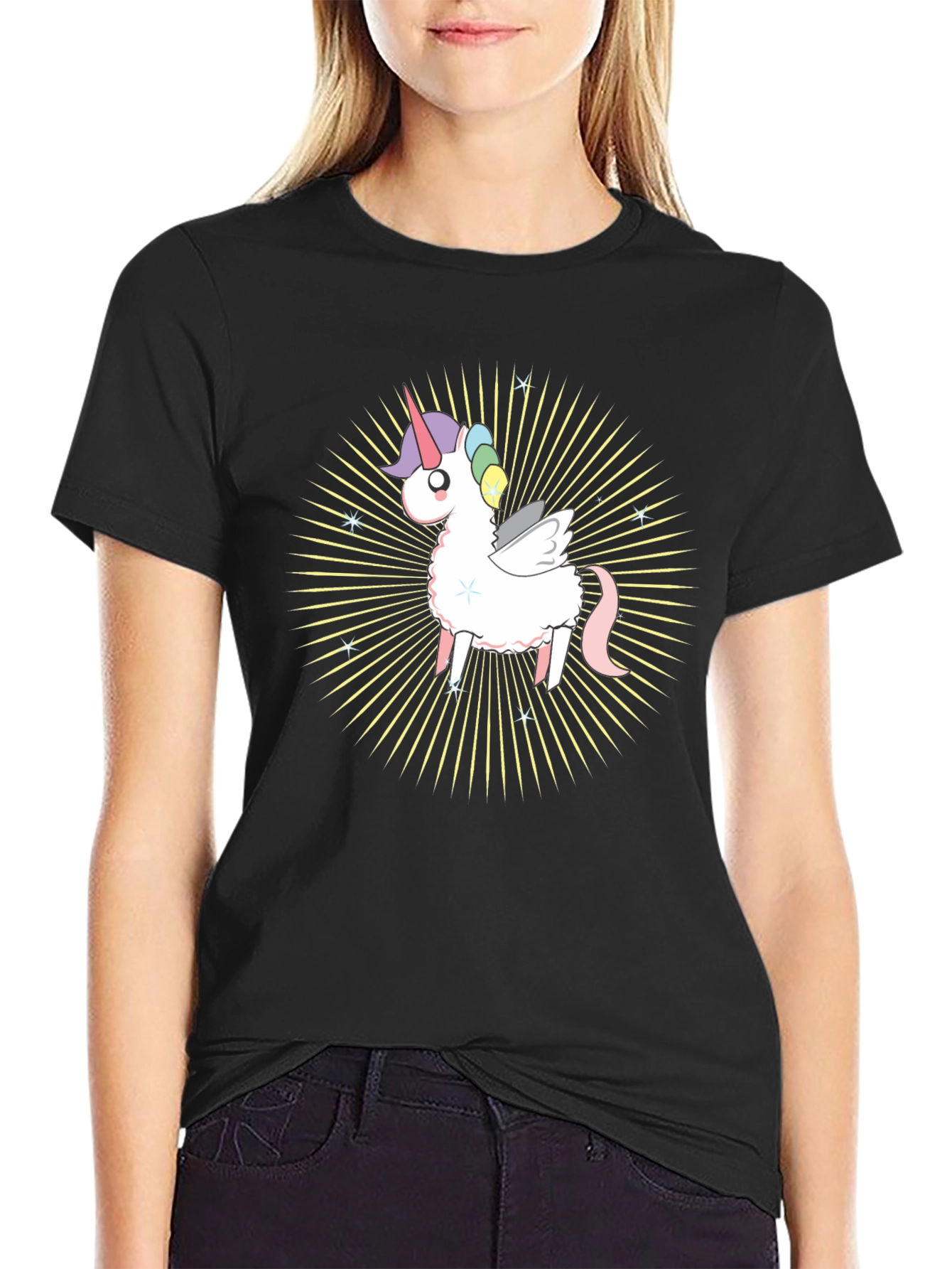 Unicorn Graphic T-Shirt - Black