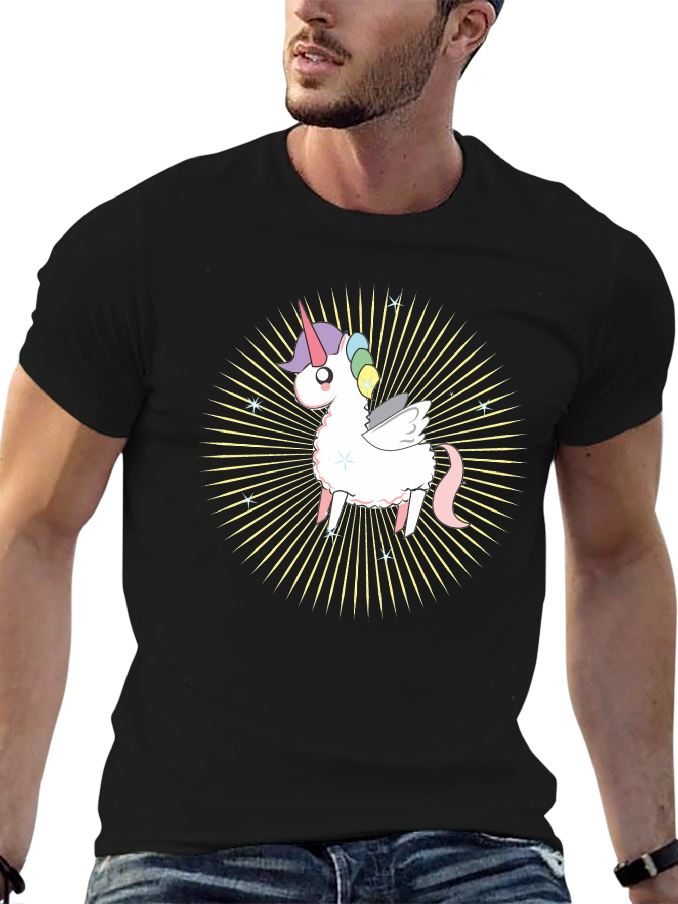 Unicorn Graphic T-Shirt - Black