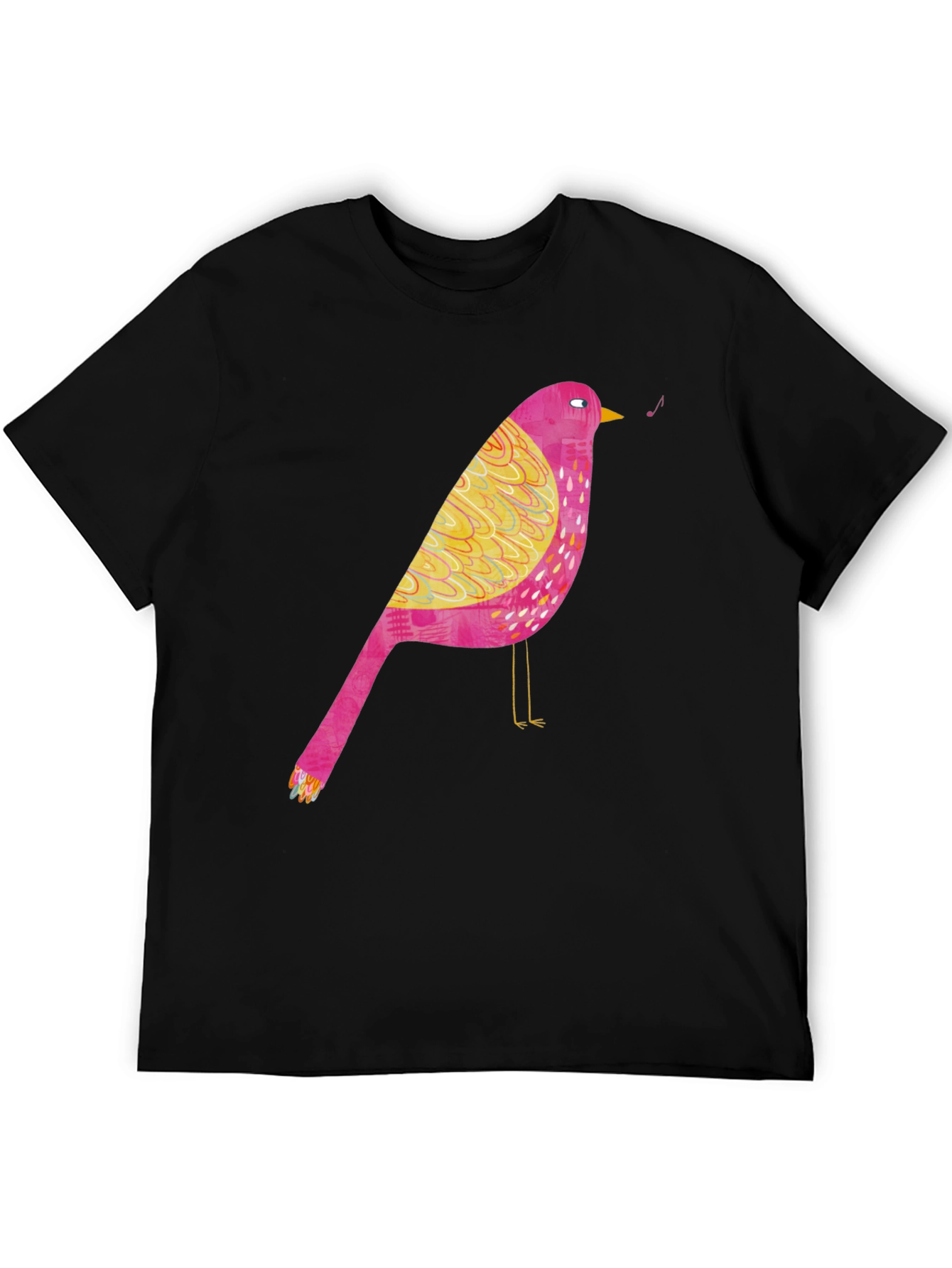 Singing Bird Graphic Tee - Black