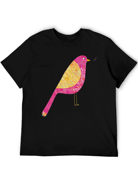 Singing Bird Graphic Tee - Black