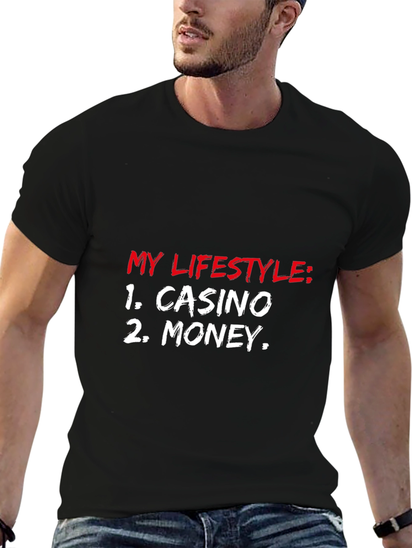 Casino Money Lifestyle Black T-Shirt