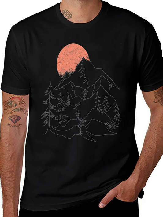 Mountain Sunset Graphic Tee - Nature Inspired Comfort