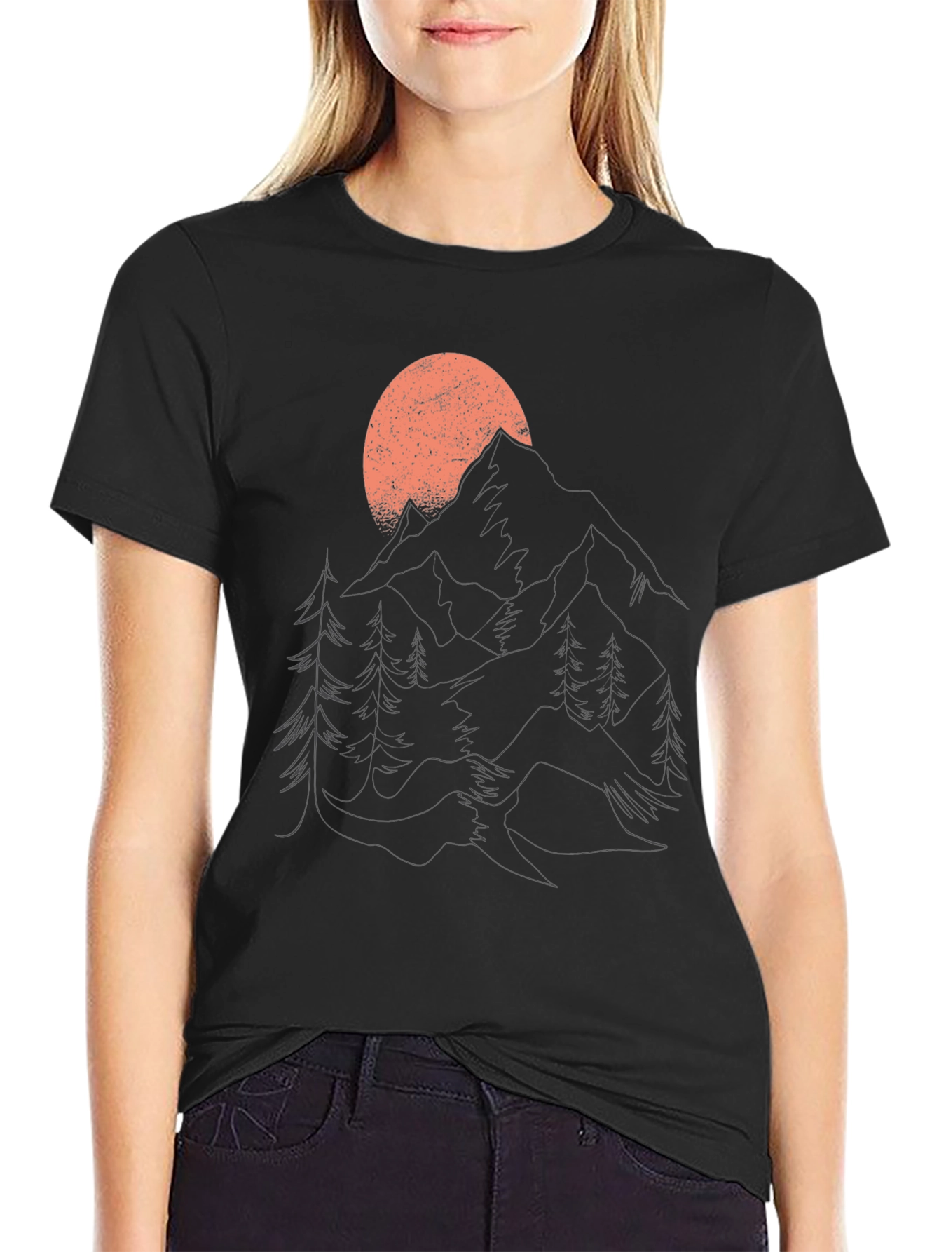 Mountain Sunset Graphic Tee - Nature Inspired Comfort