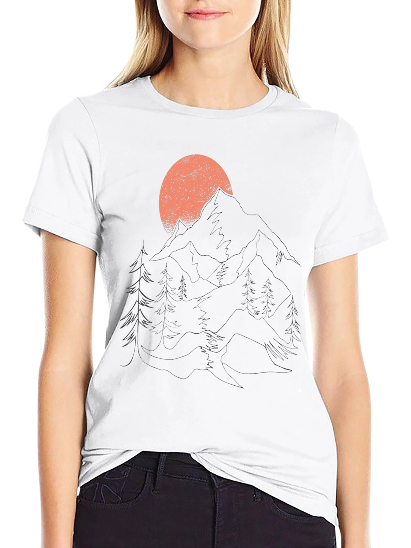 Mountain Sunset Graphic Tee - Nature Inspired Comfort