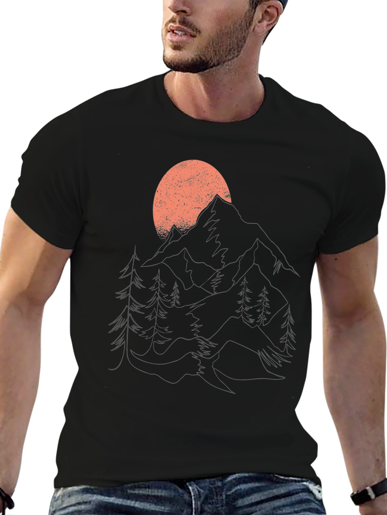 Mountain Sunset Graphic Tee - Nature Inspired Comfort